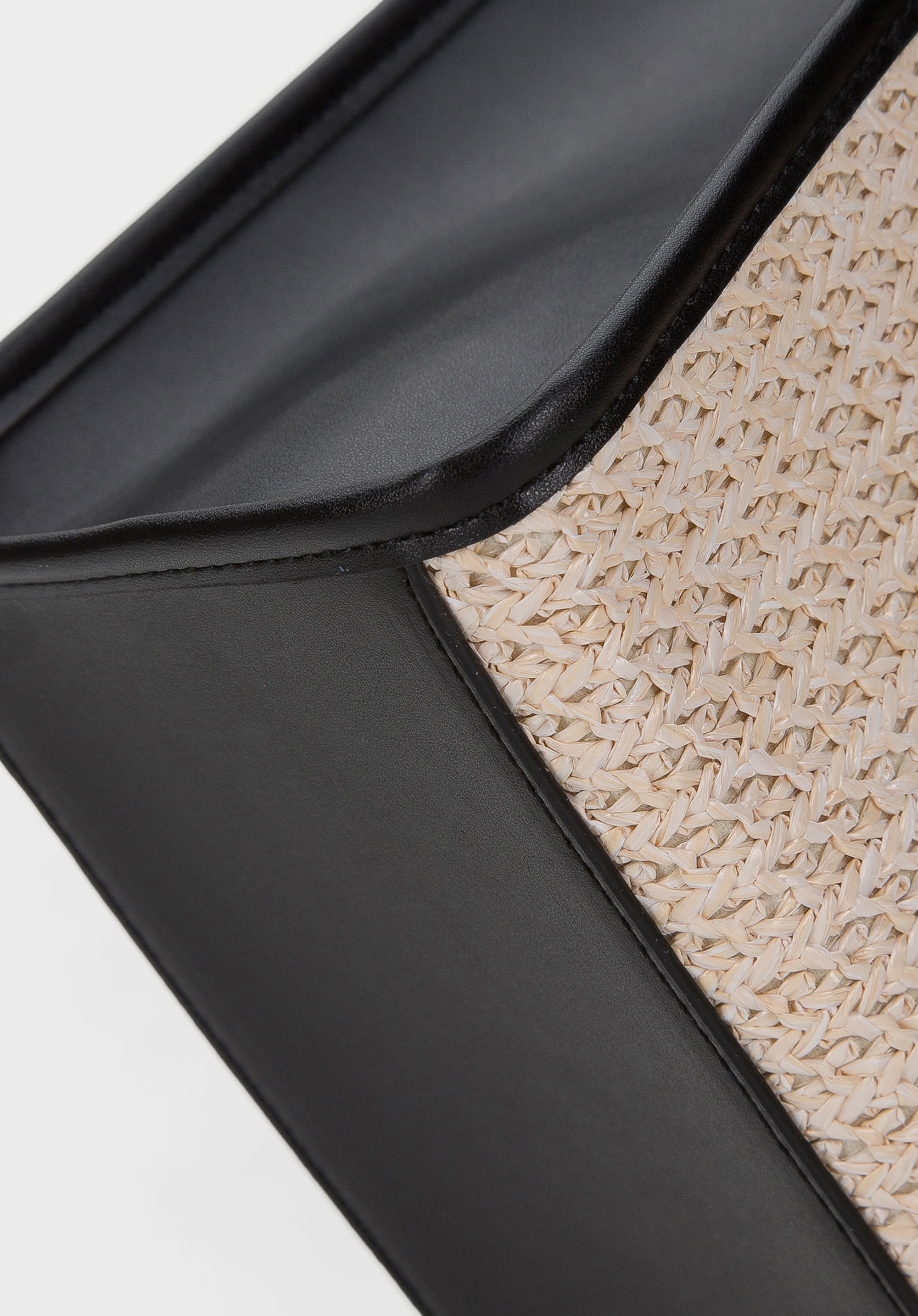 Torebka shopperka z plecionką mała