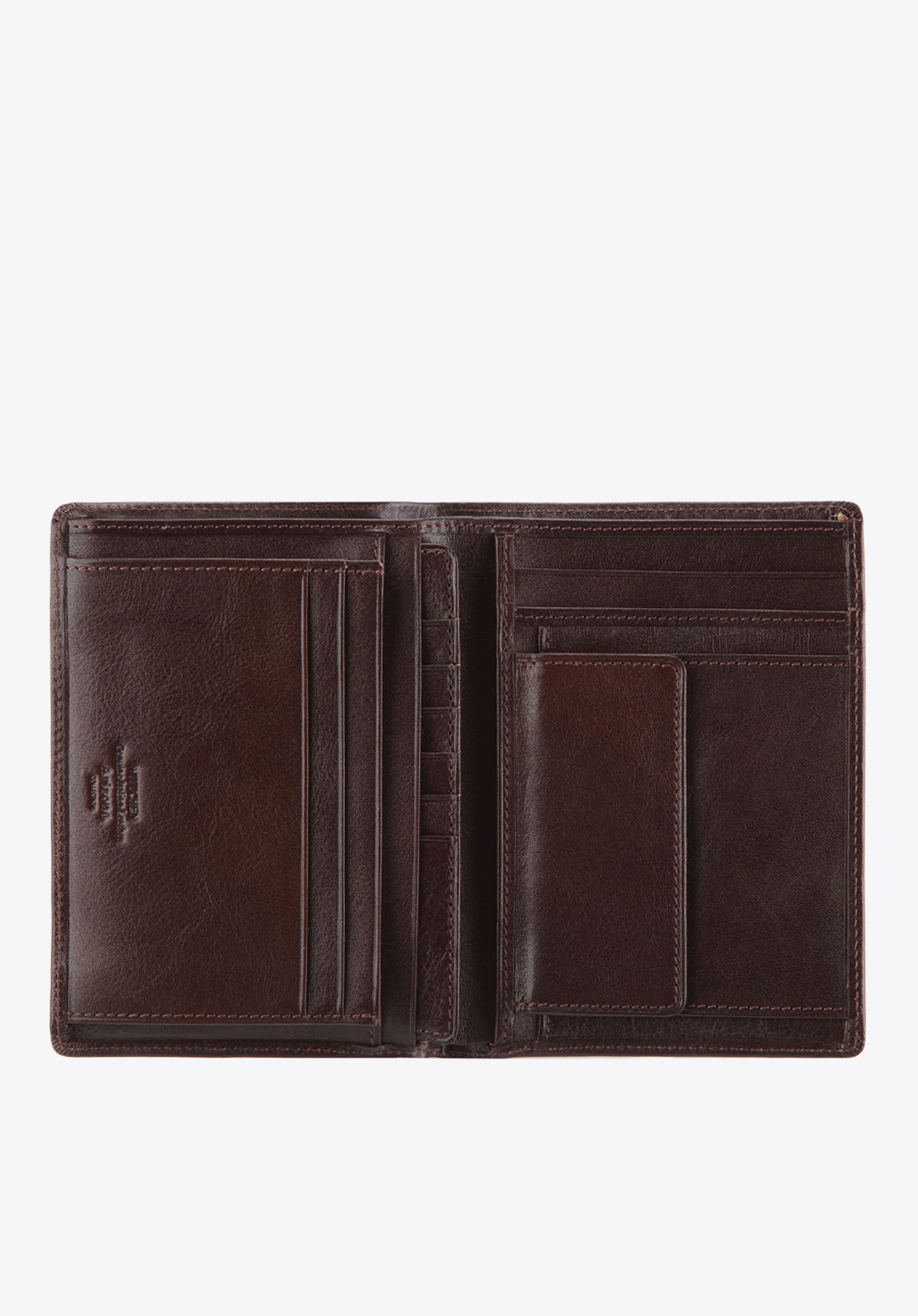 Męski portfel skórzany z osobnym panelem