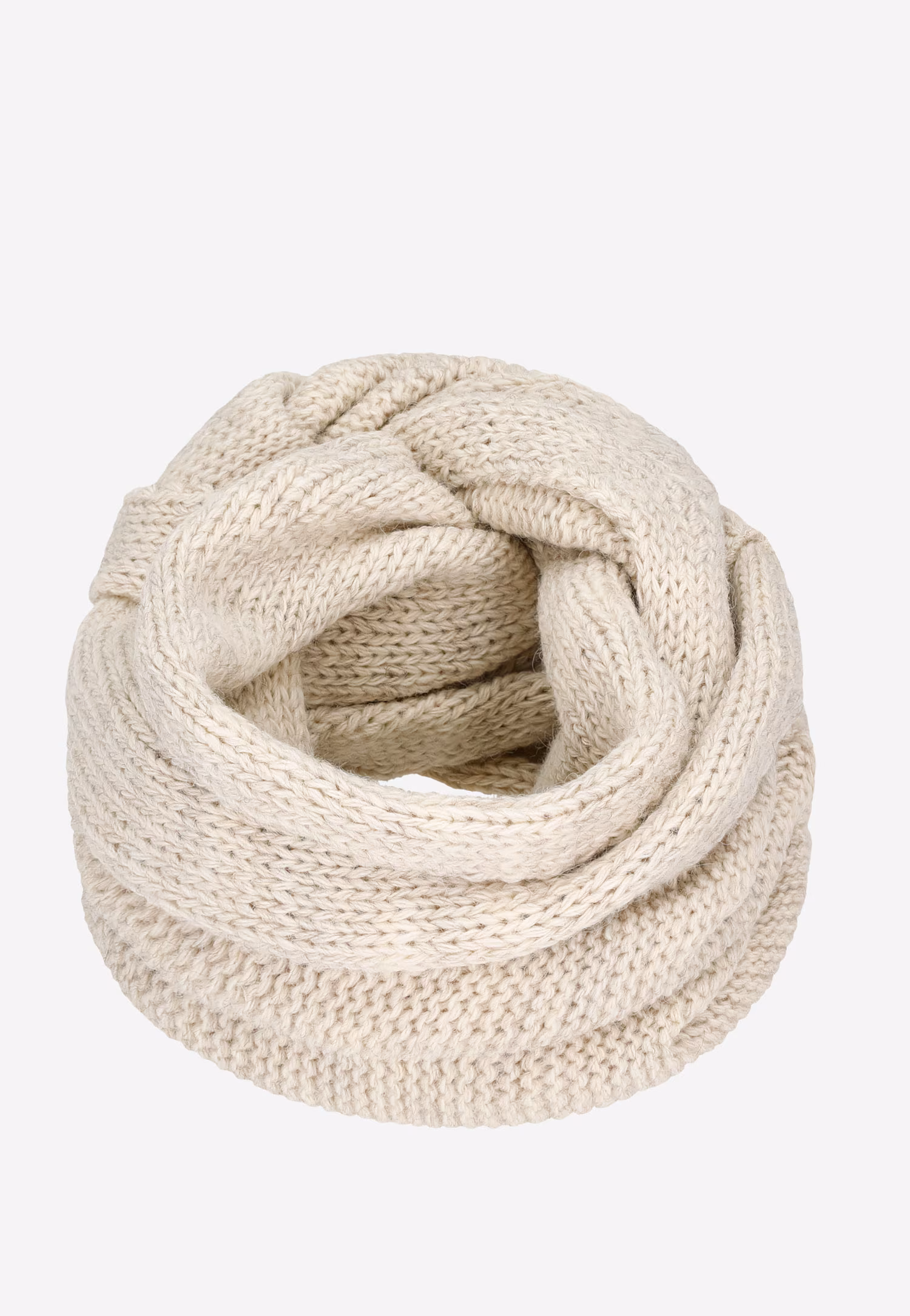 RELAKS zestaw czapka + komin + rękawiczki w kolorze beżowym