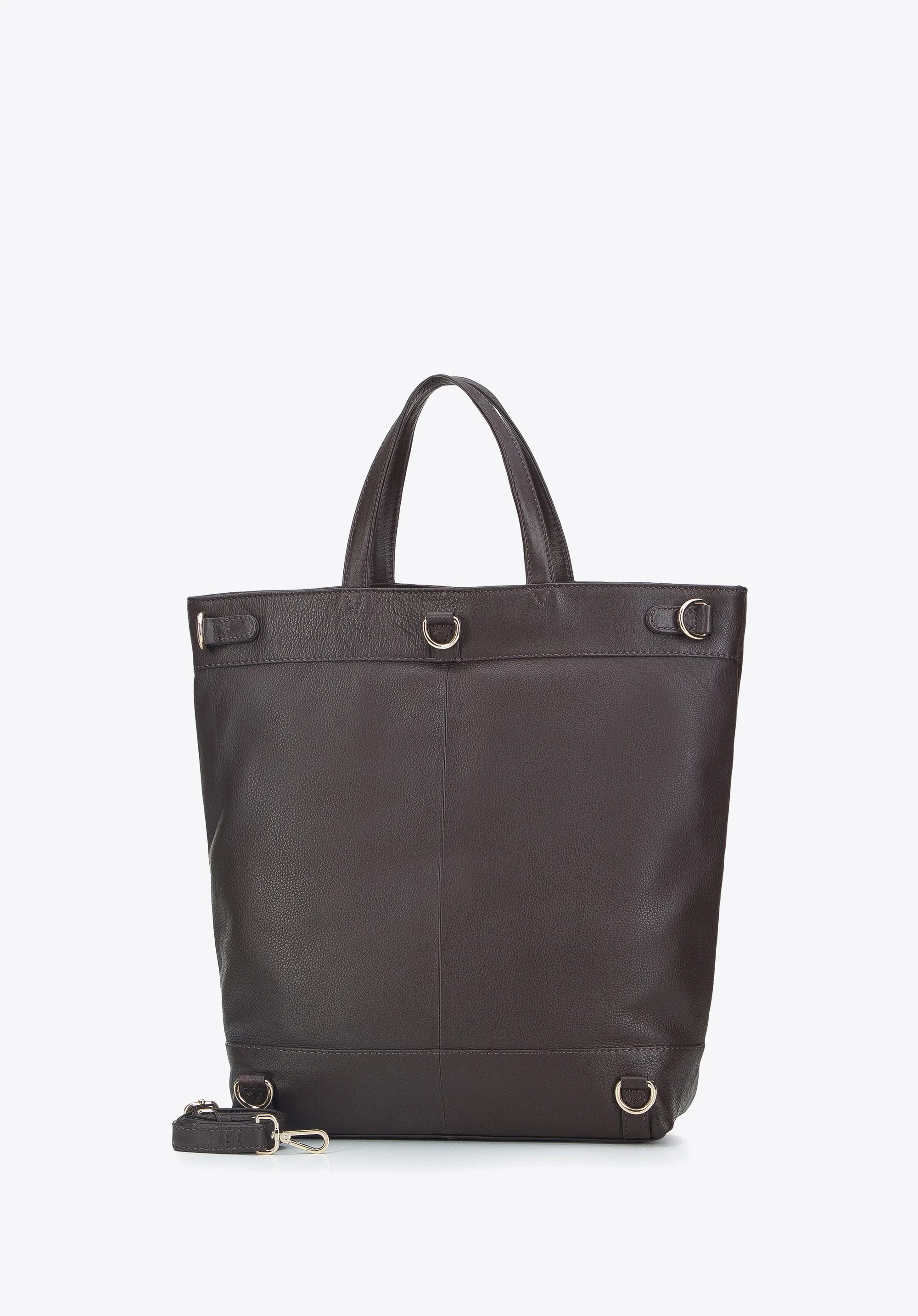 Torebka shopperka skórzana z funkcją plecaka