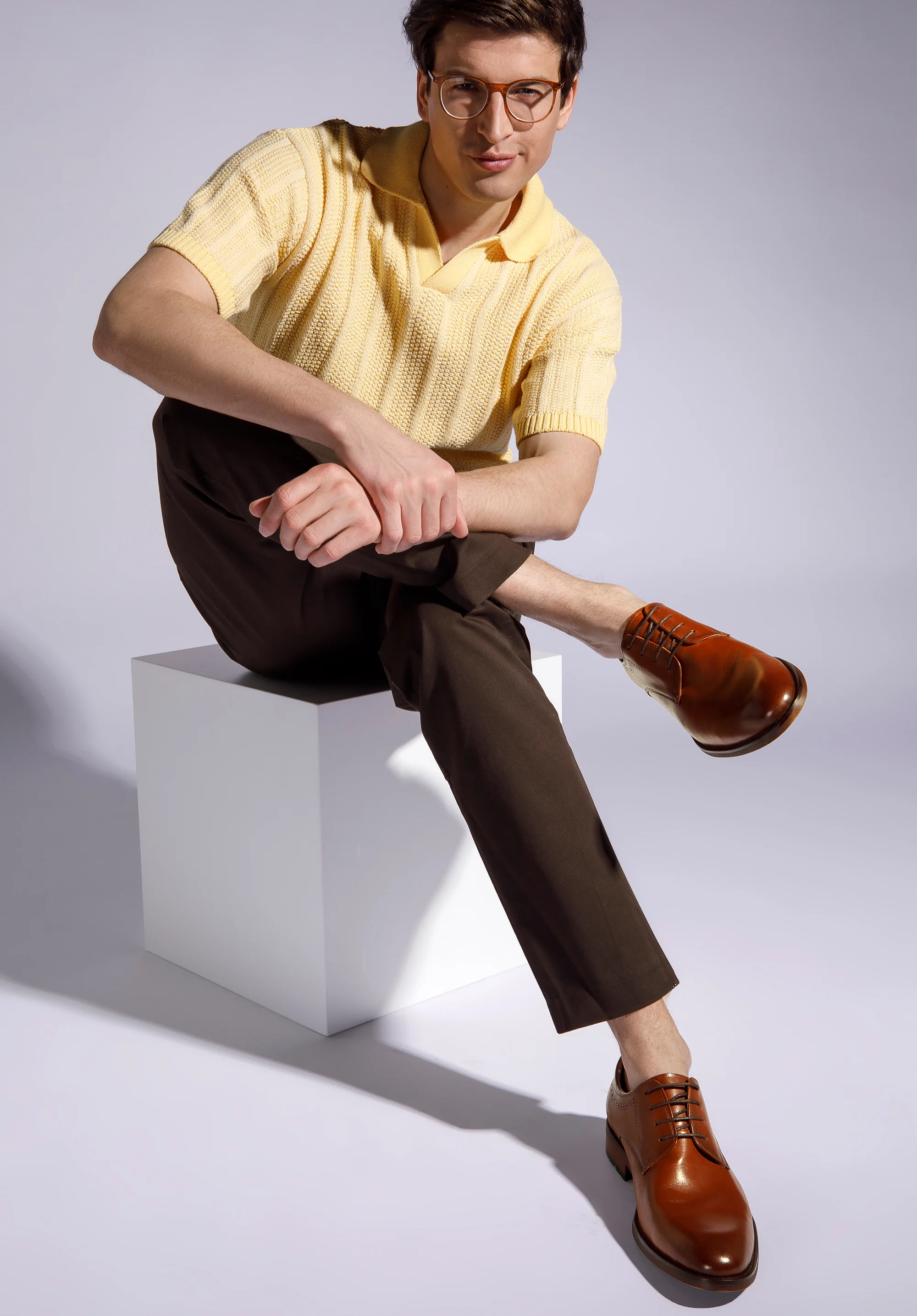 Buty do garnituru skórzane proste