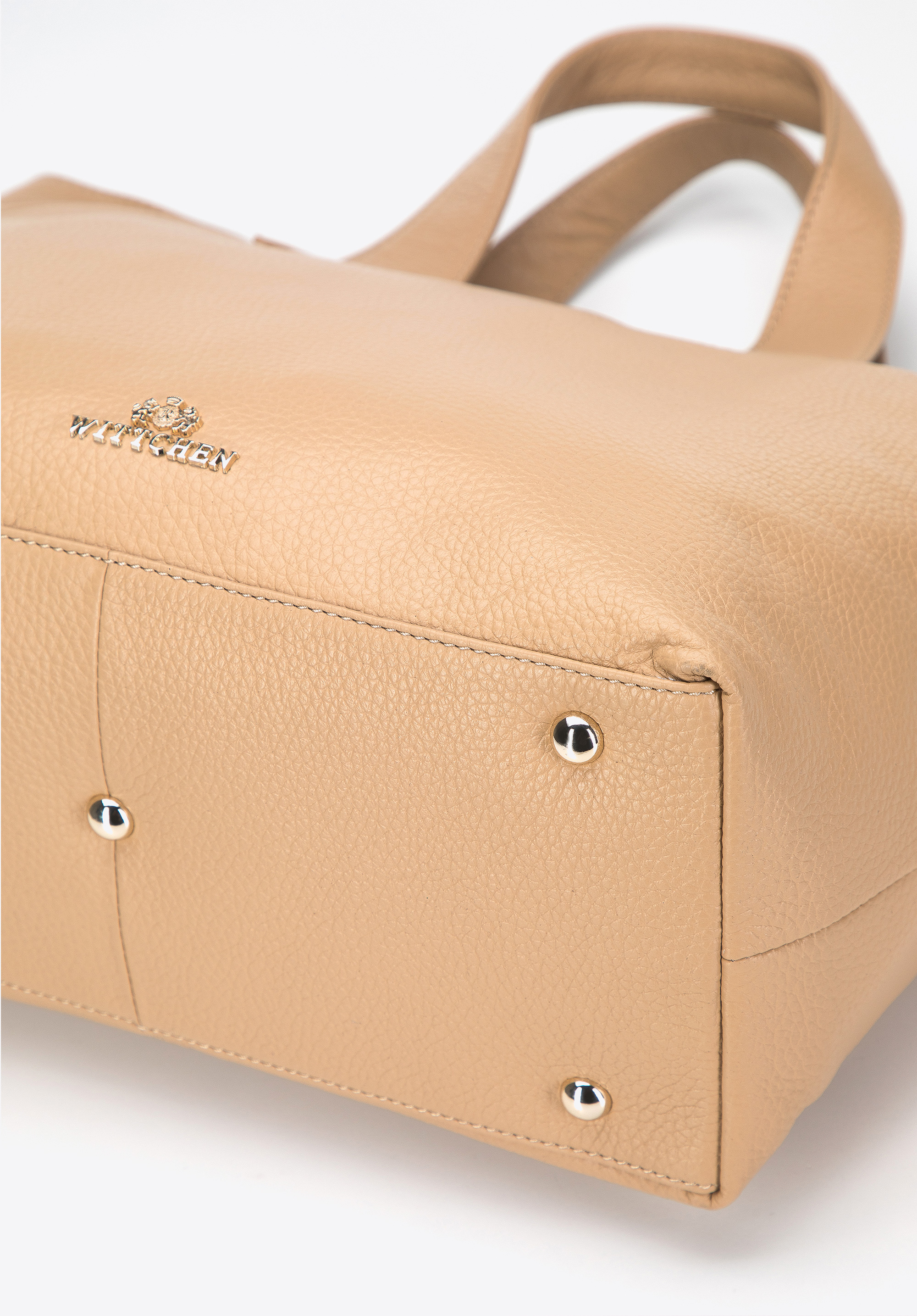 Torebka kuferek skórzana z regulowaną szerokością