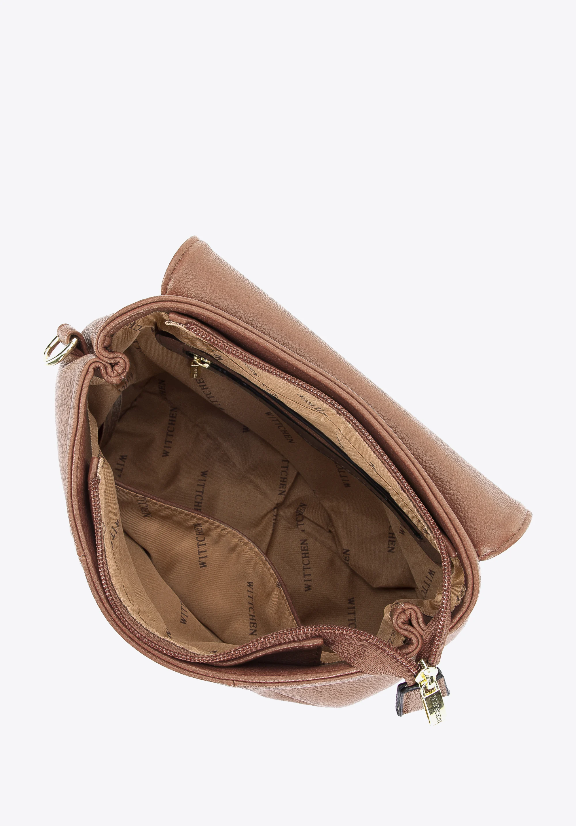 Damska listonoszka z ekoskóry marszczona