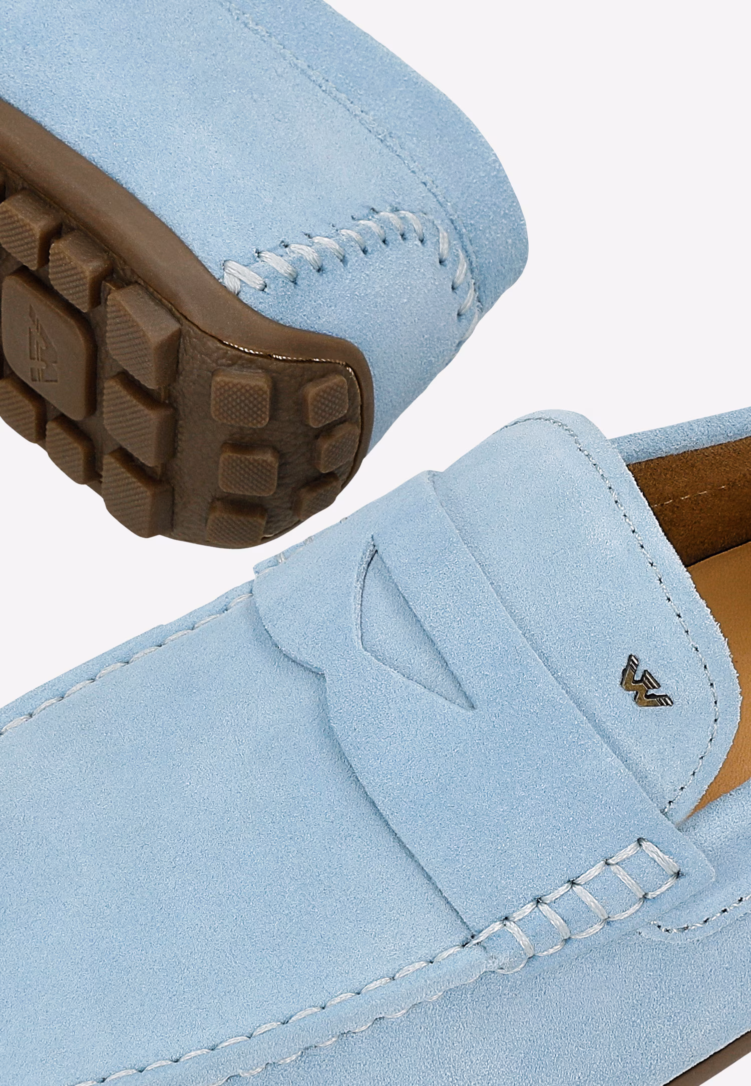 Wygodne granatowe mokasyny męskie na czarnej podeszwie