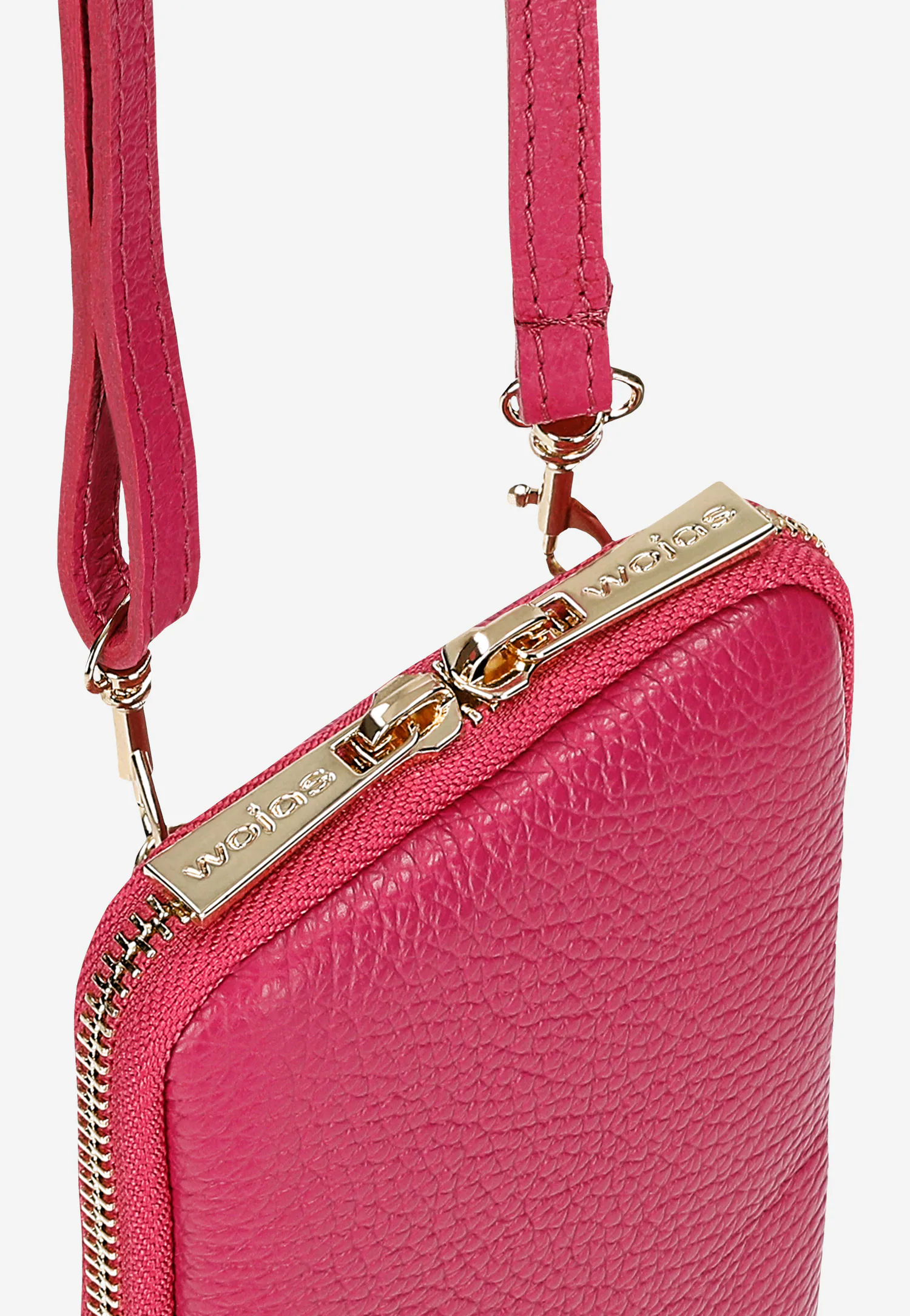 Czarna torebka skórzana na telefon