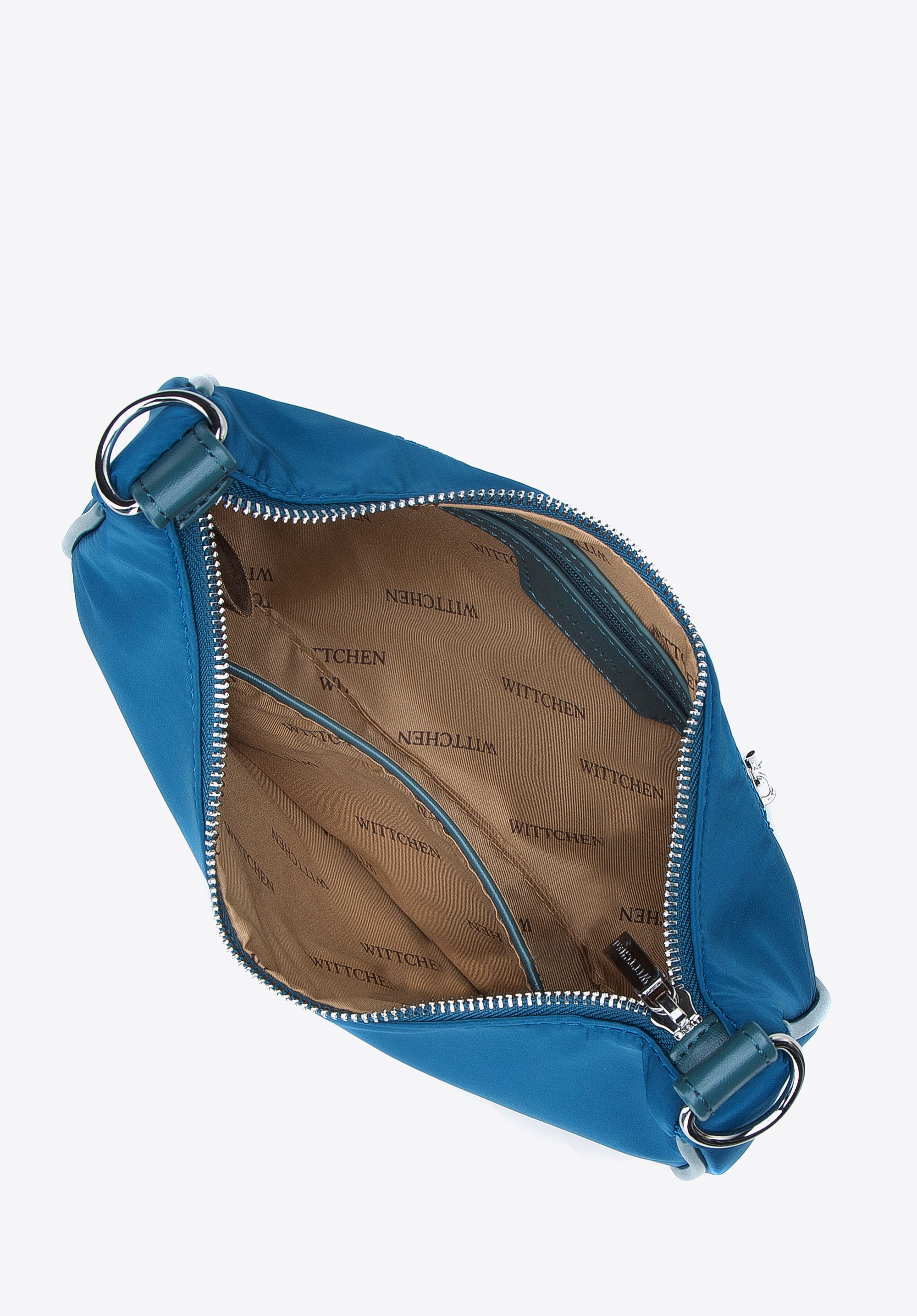 Torebka rogal z tkaniny z saszetką