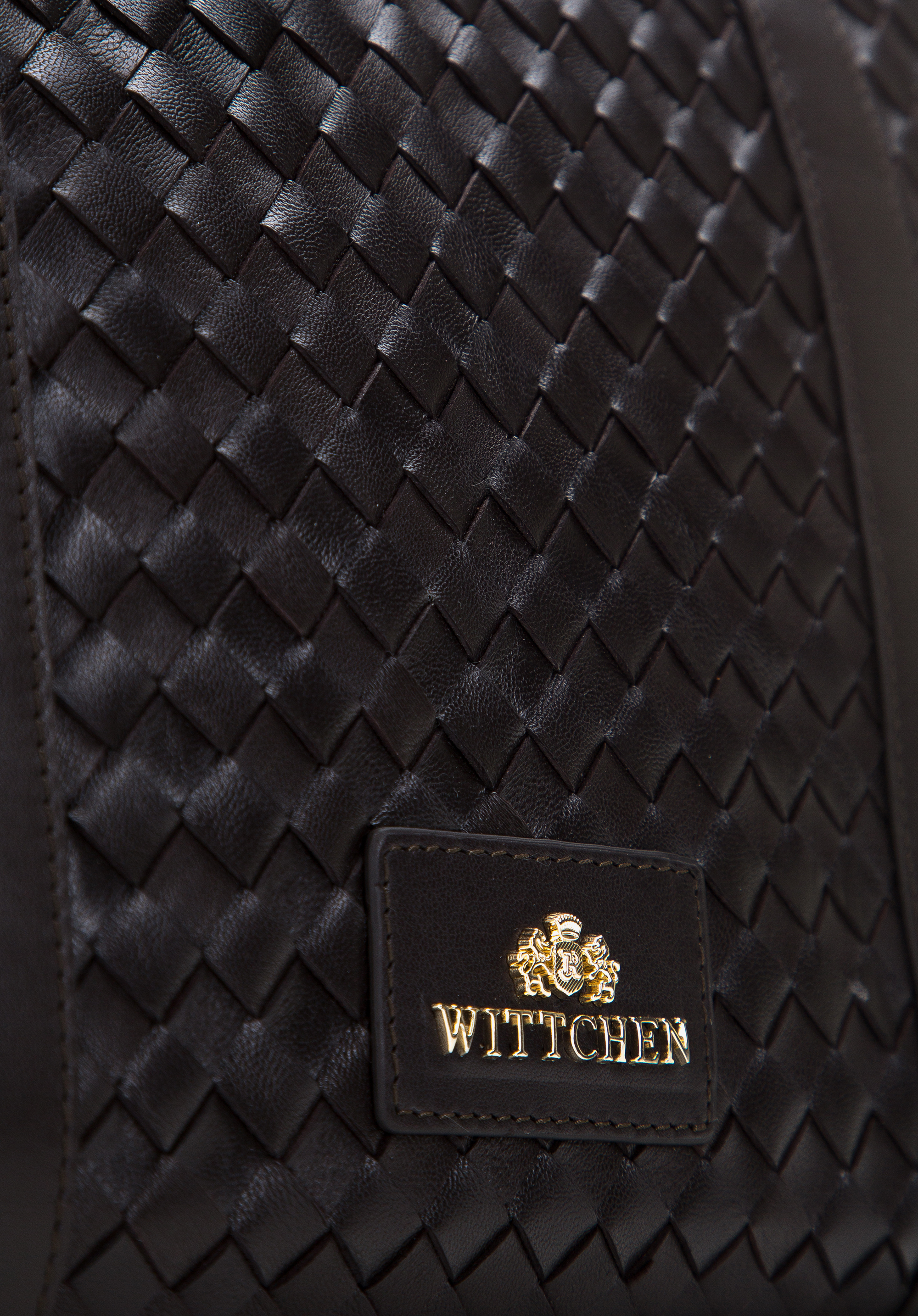 Torebka shopperka ze skórzanej plecionki