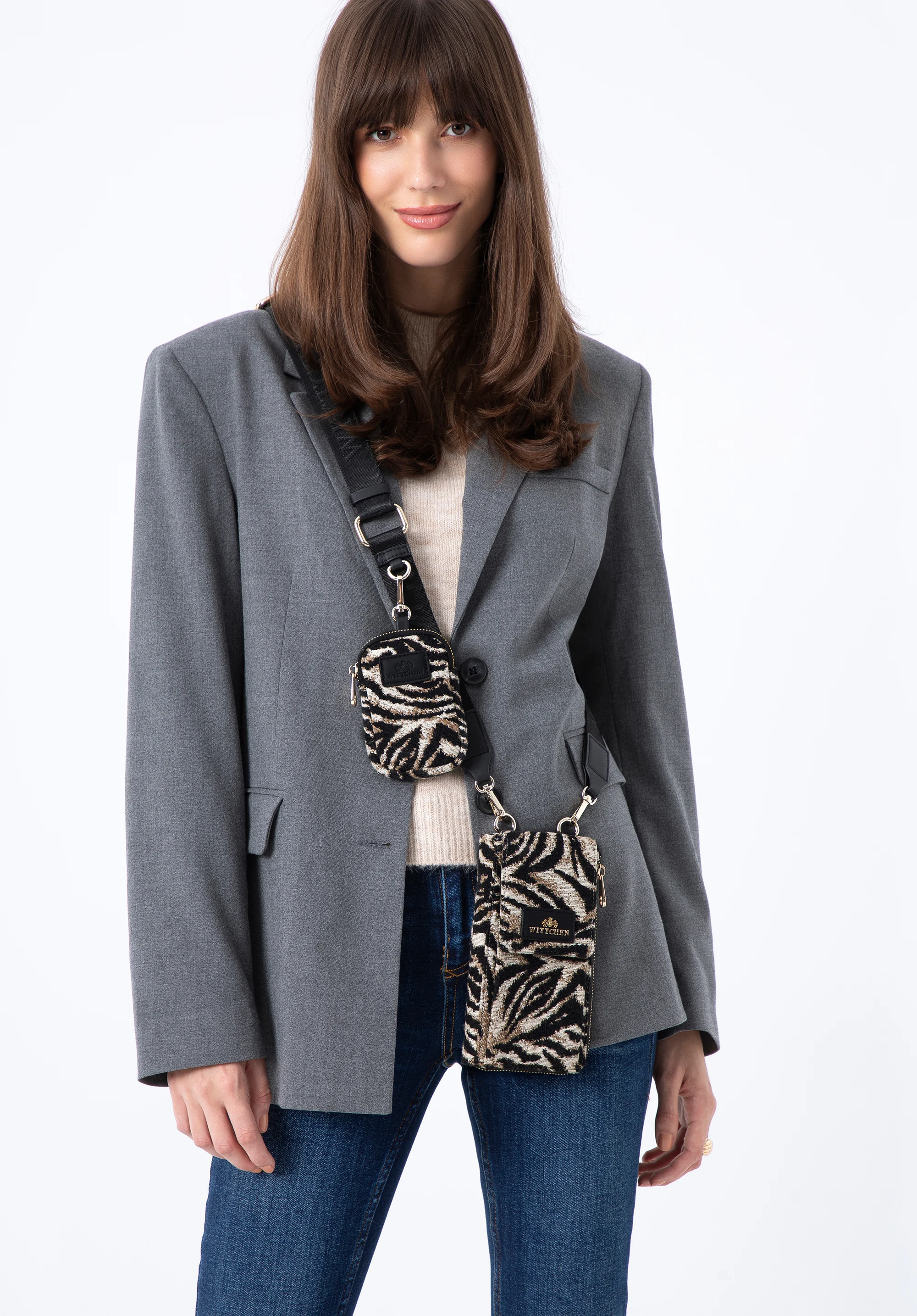 Damska minitorebka wzorzysta z etui