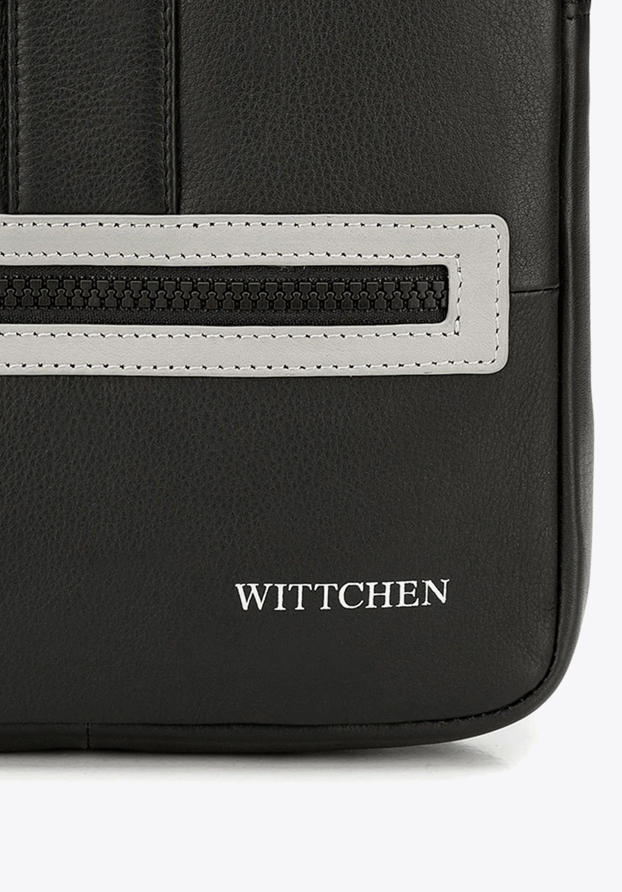 Męska listonoszka skórzana stębnowana mała