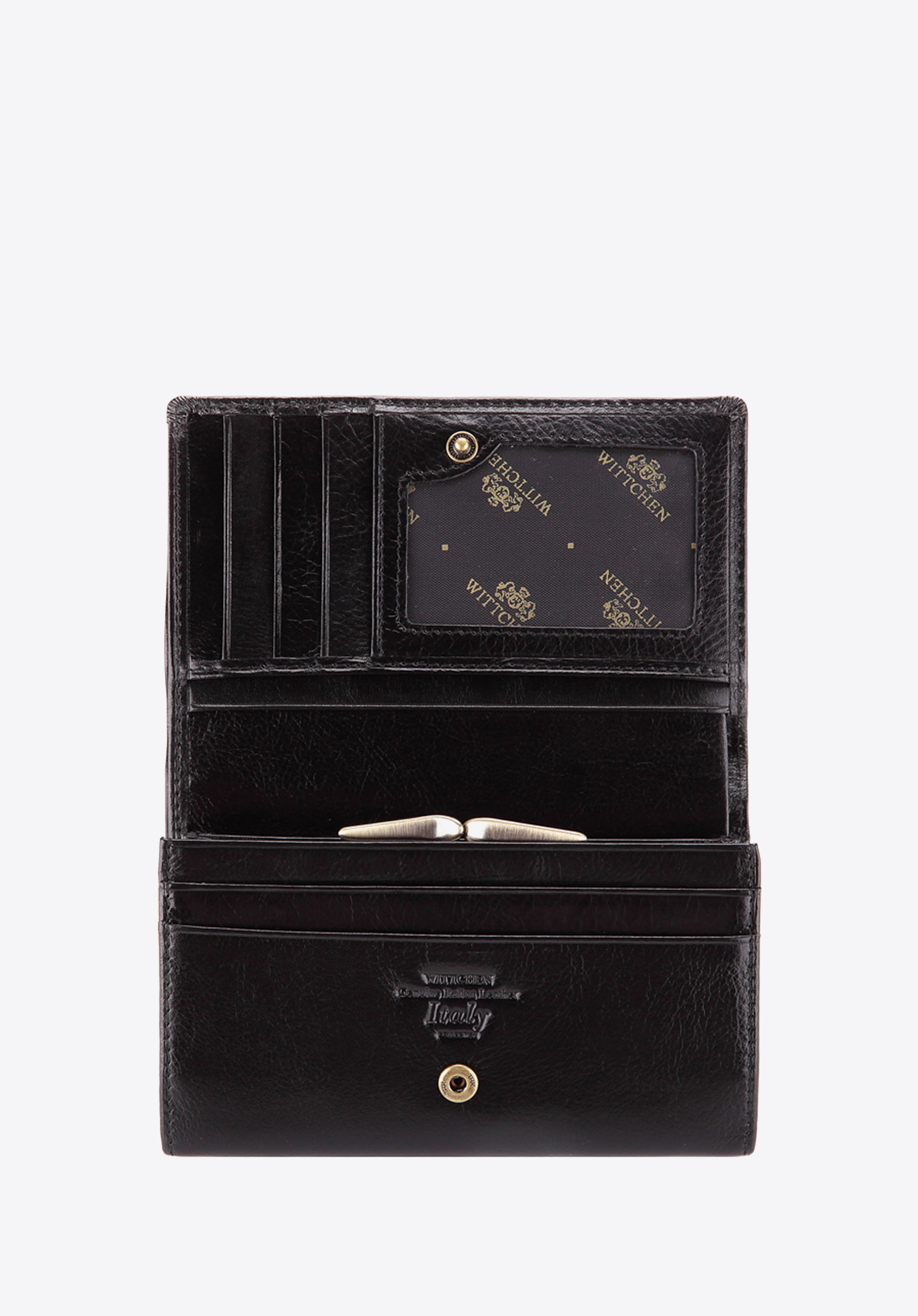 Damski portfel ze skóry z kieszenią na bigiel