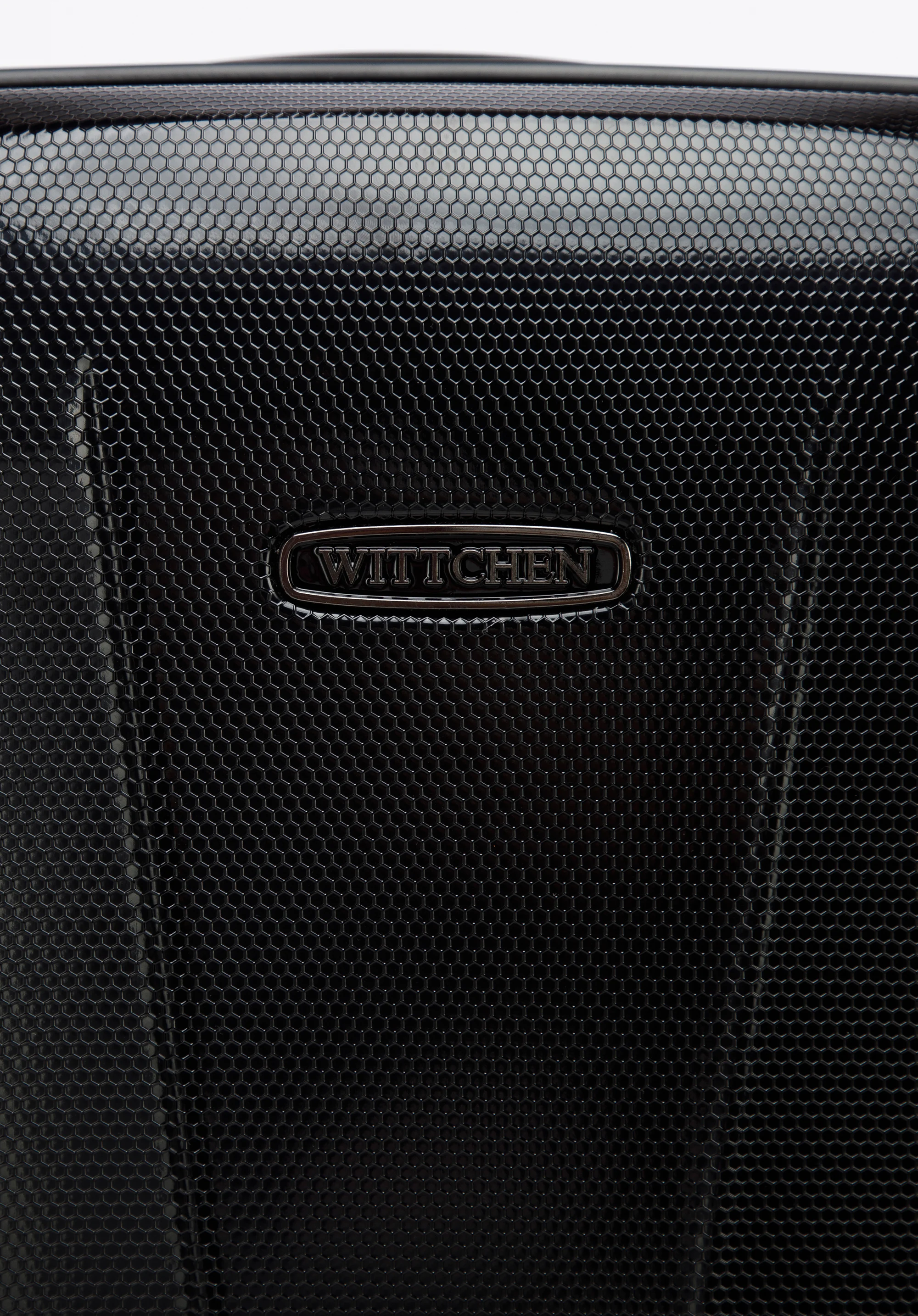 Walizka kabinowa z polikarbonu geometryczna