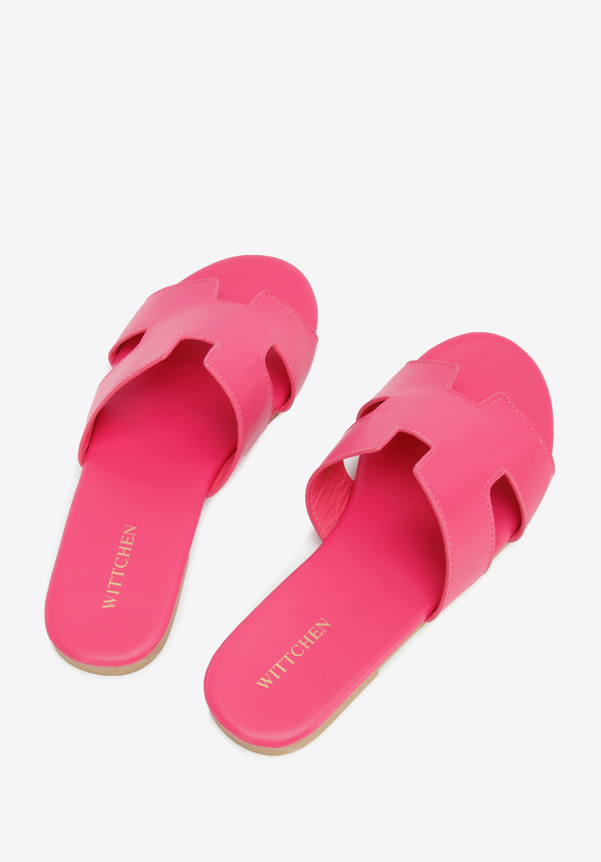 Damskie klapki z przodem w literę H