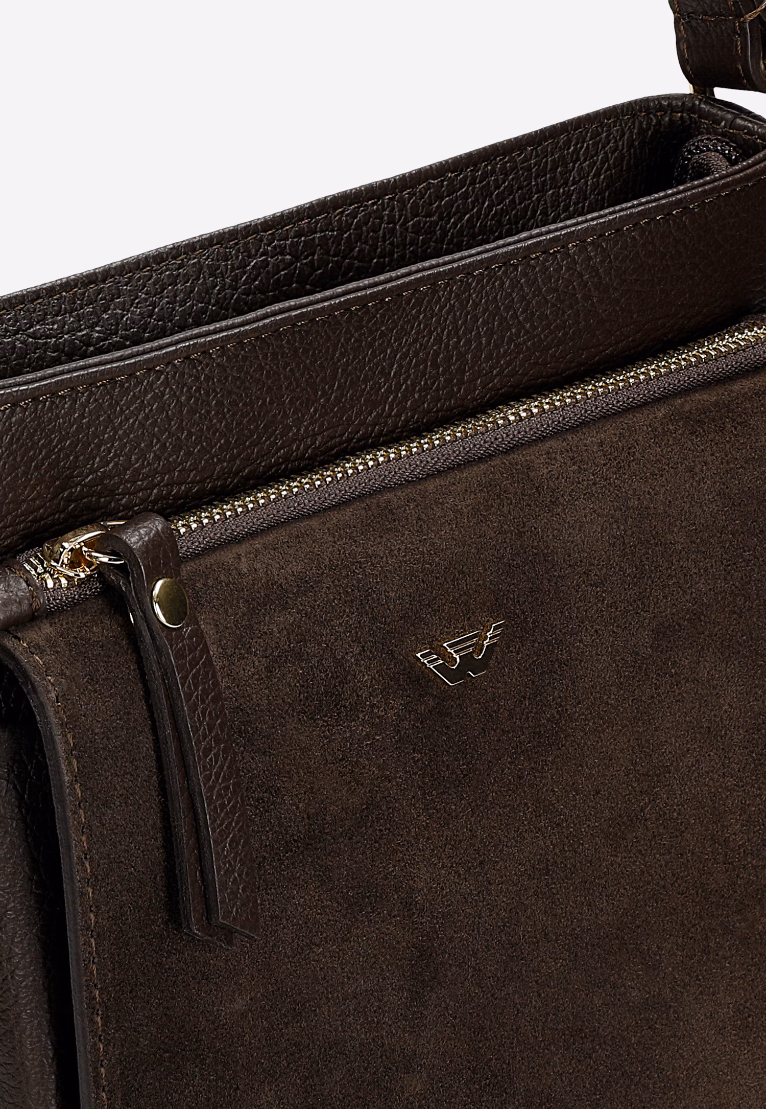 Beżowa listonoszka damska z łączonych skór