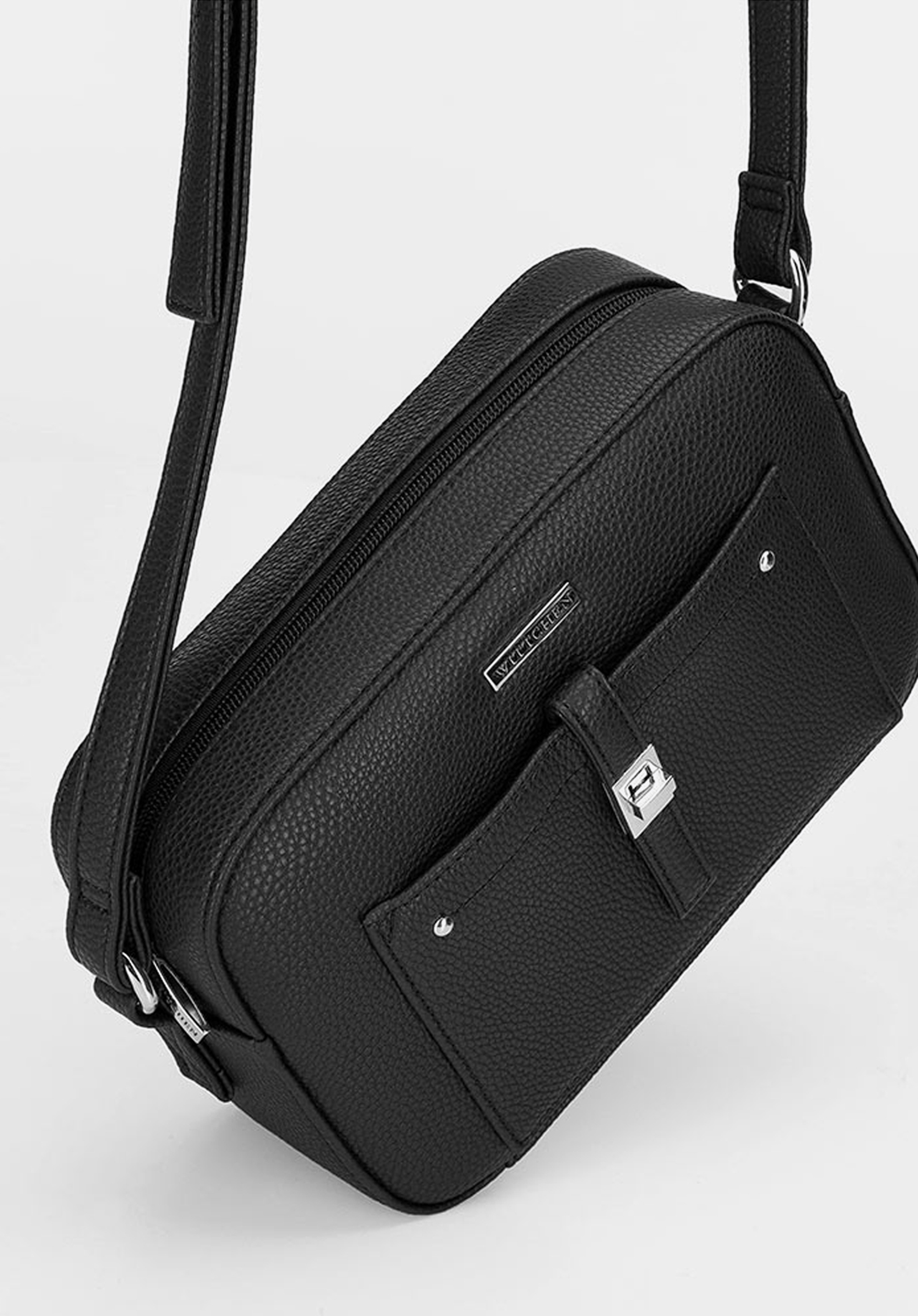 Damska listonoszka z kieszenią z przodu