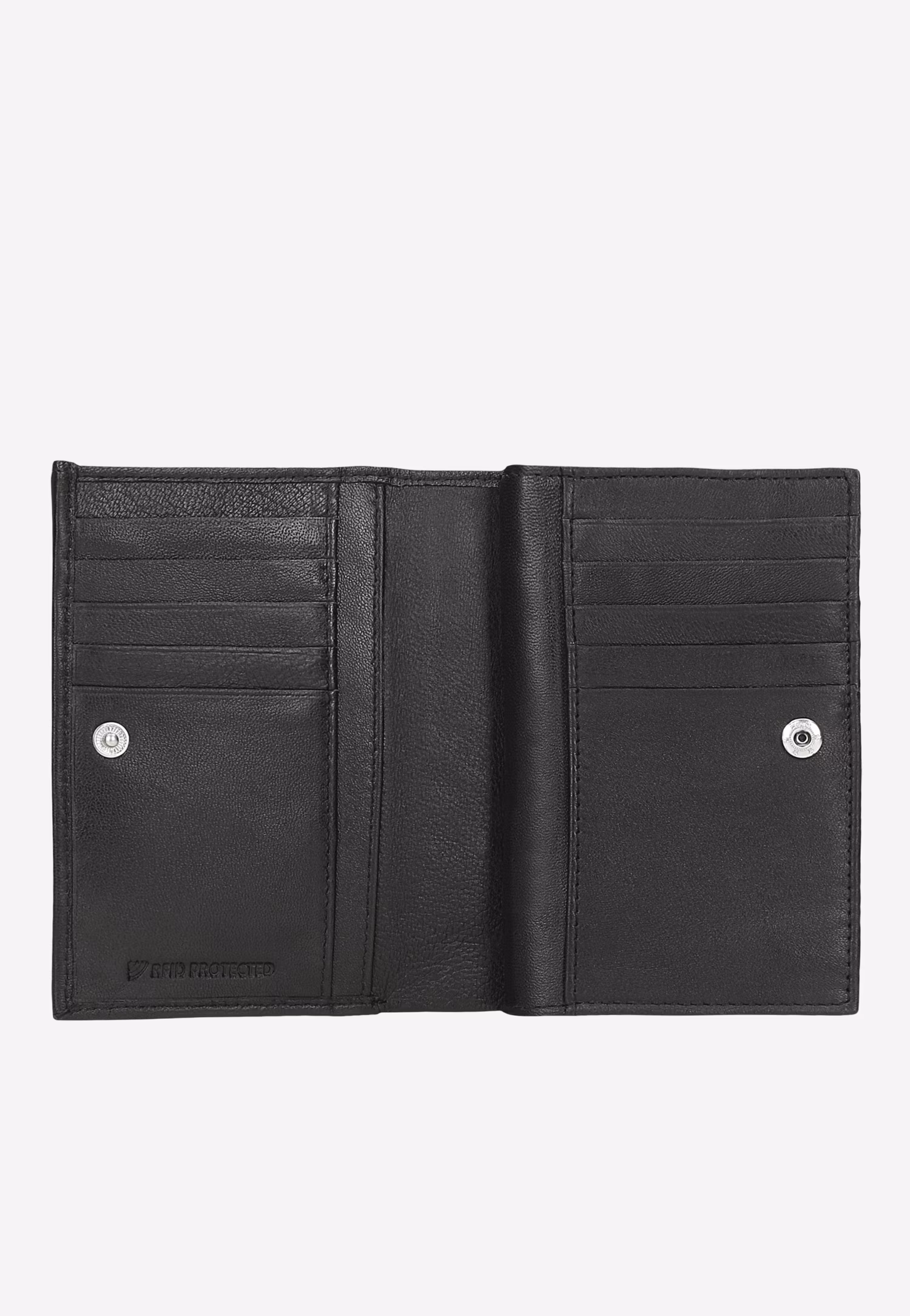 Czarny portfel damski z plecionej skóry licowej