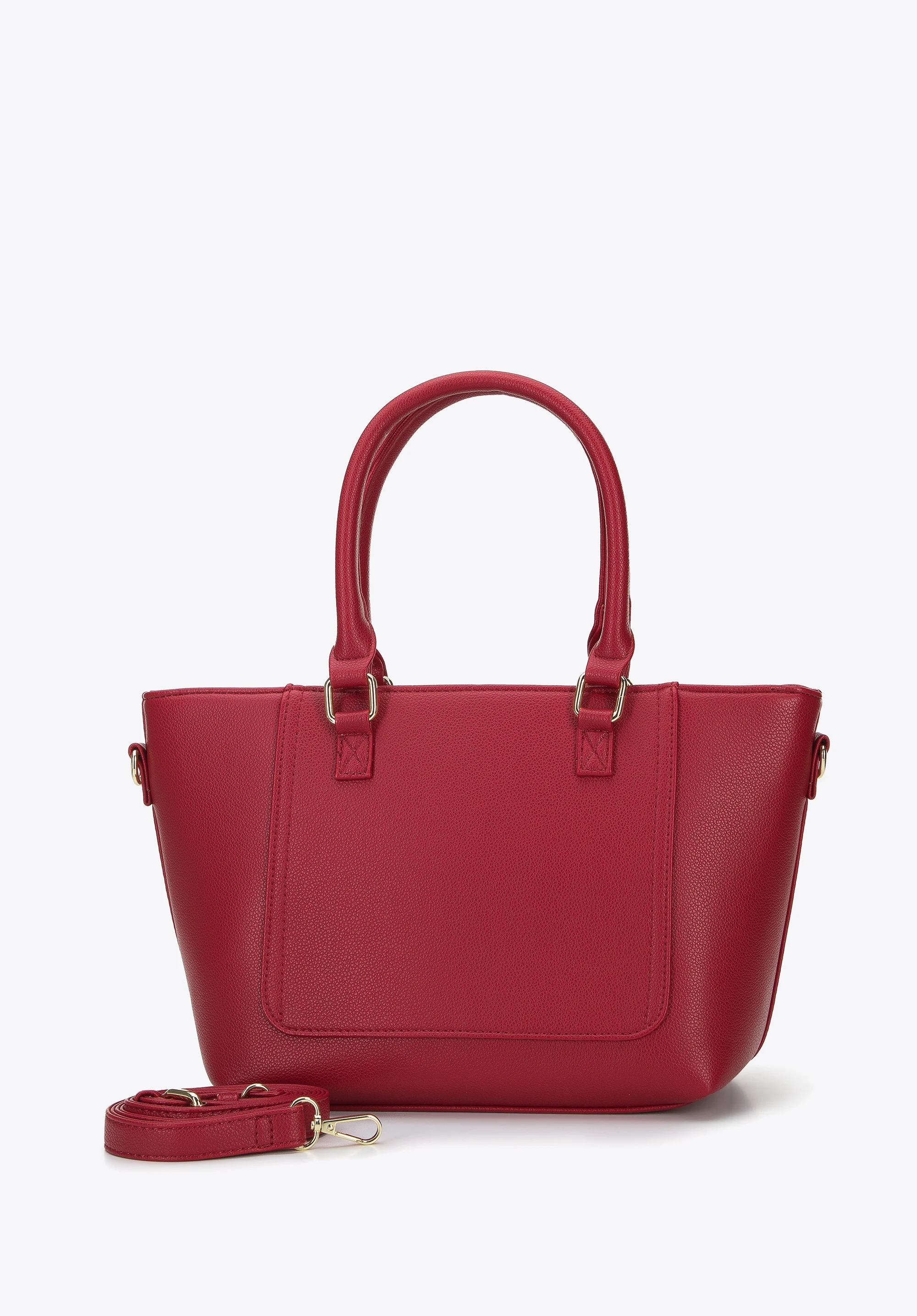 Torebka kuferek z płaską kieszenią z przodu