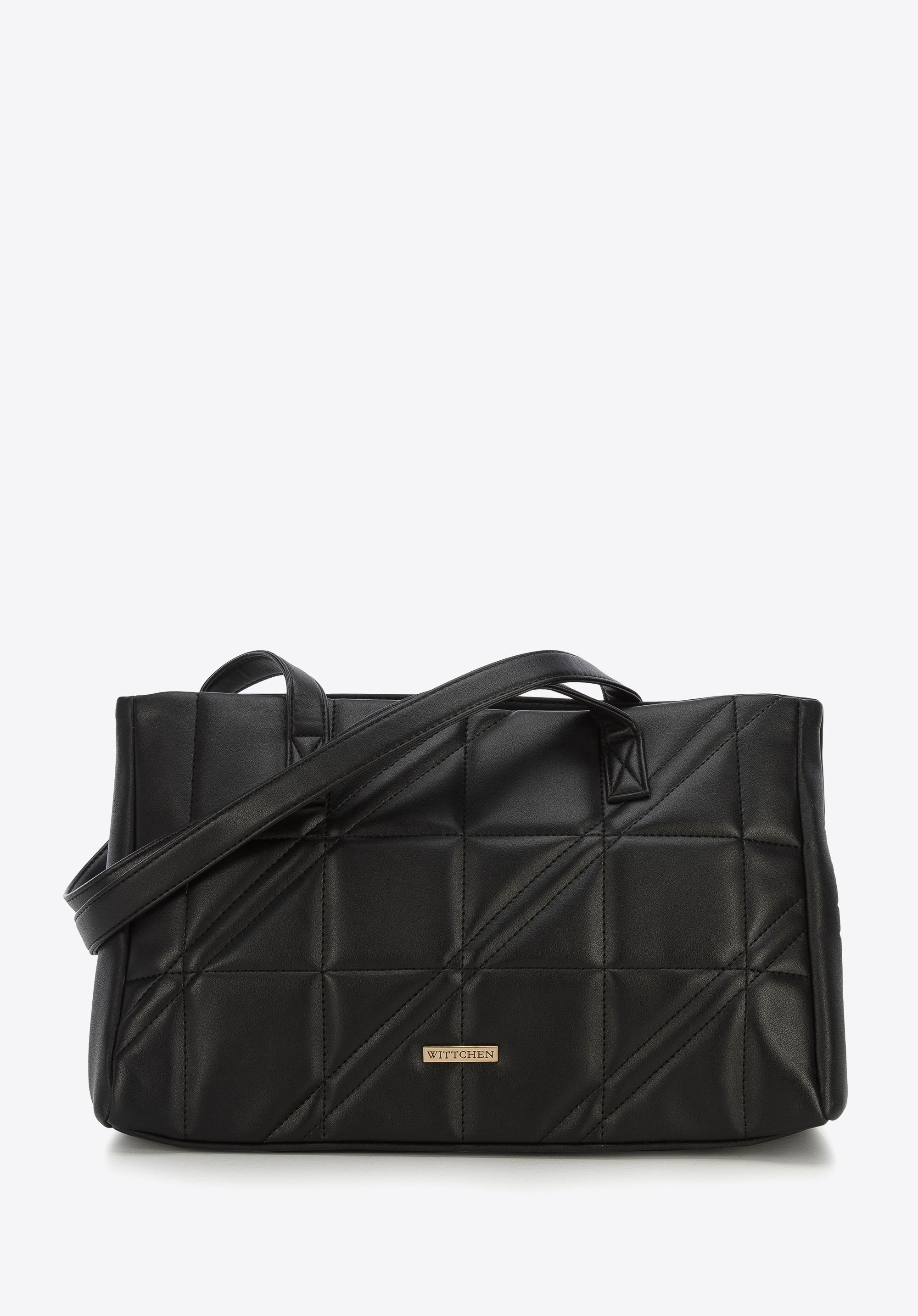 Torebka shopperka z pikowanej ekoskóry