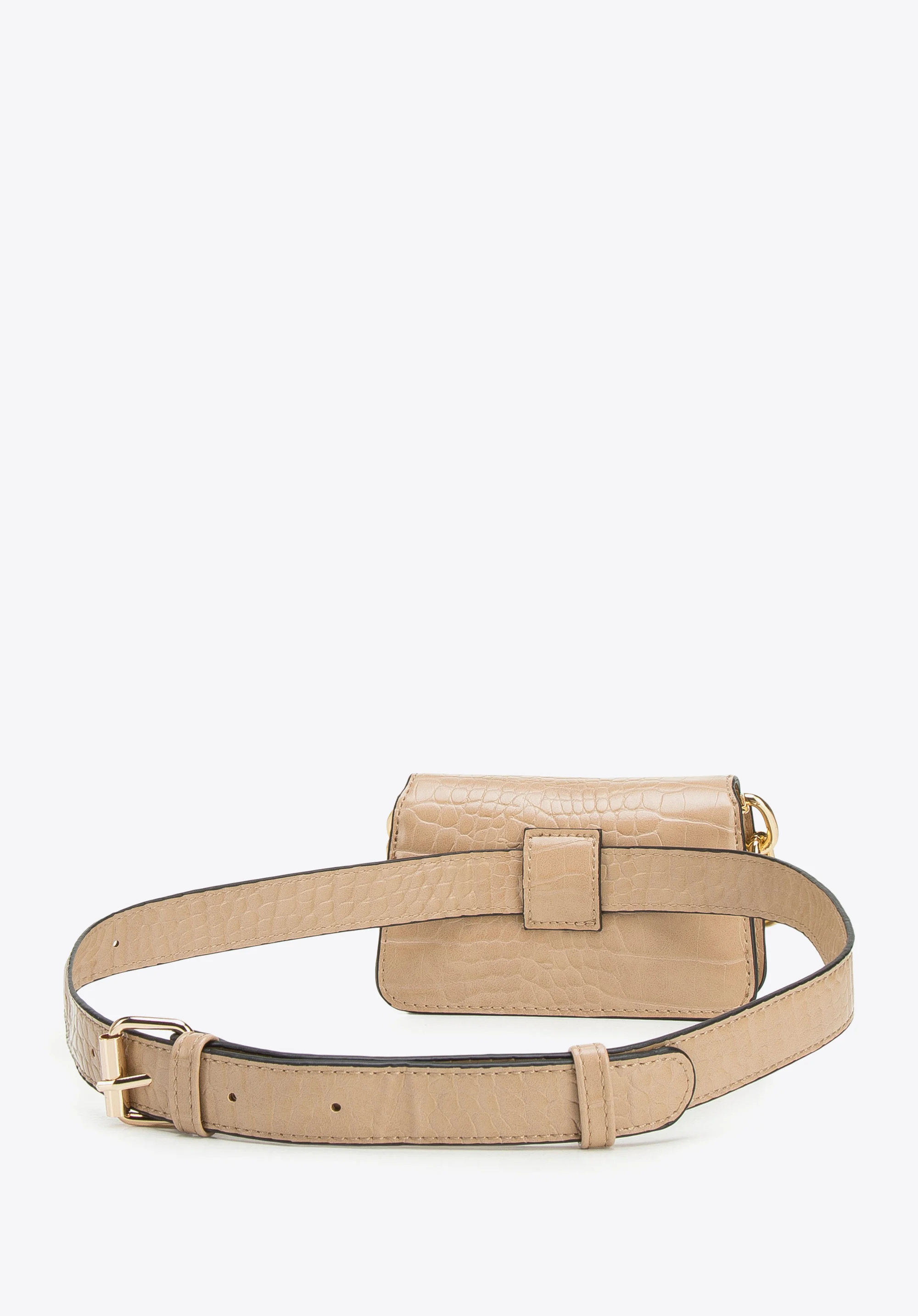 Damska minitorebka 2 w 1 z ekoskóry croco