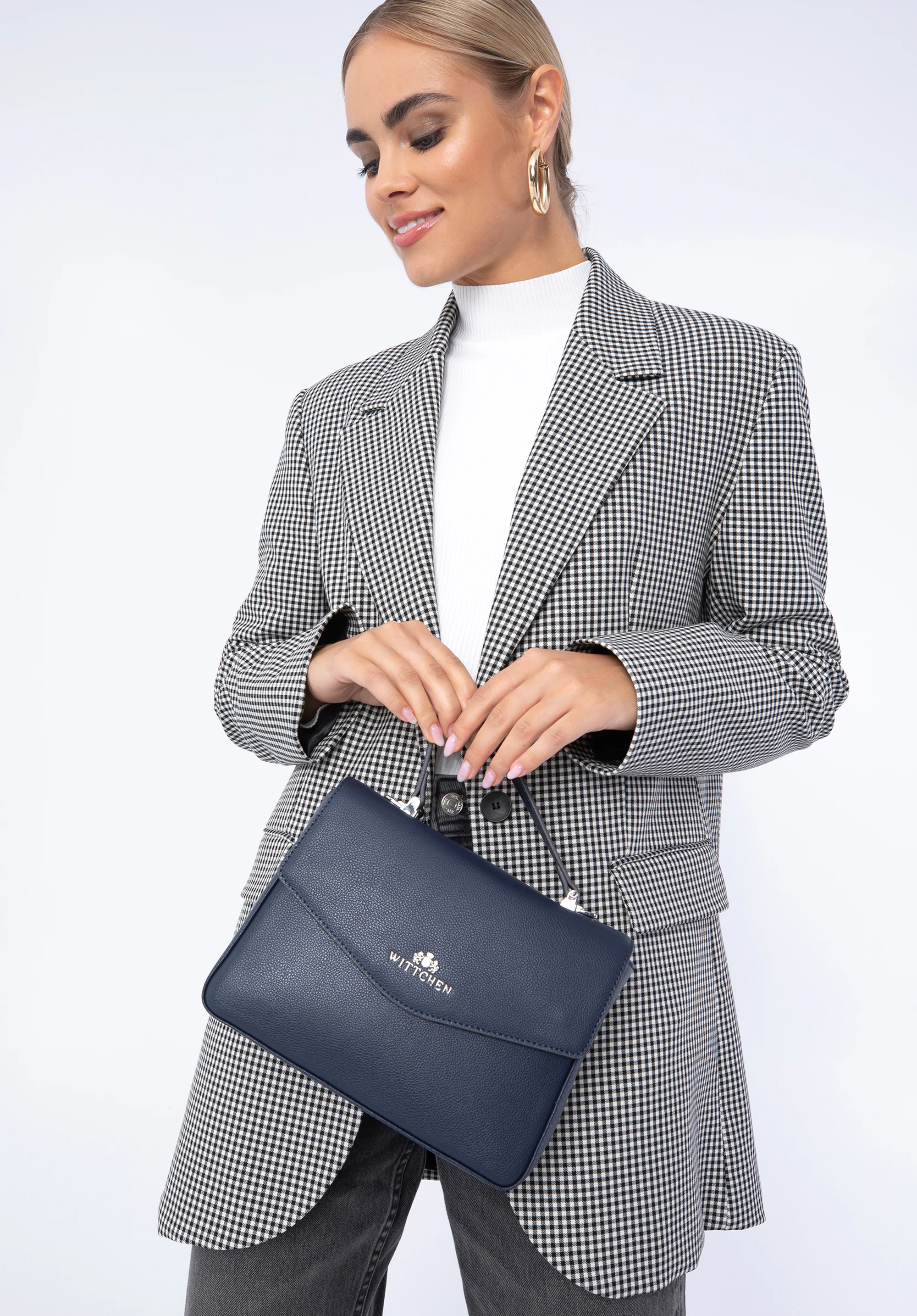 Torebka kuferek skórzana mała