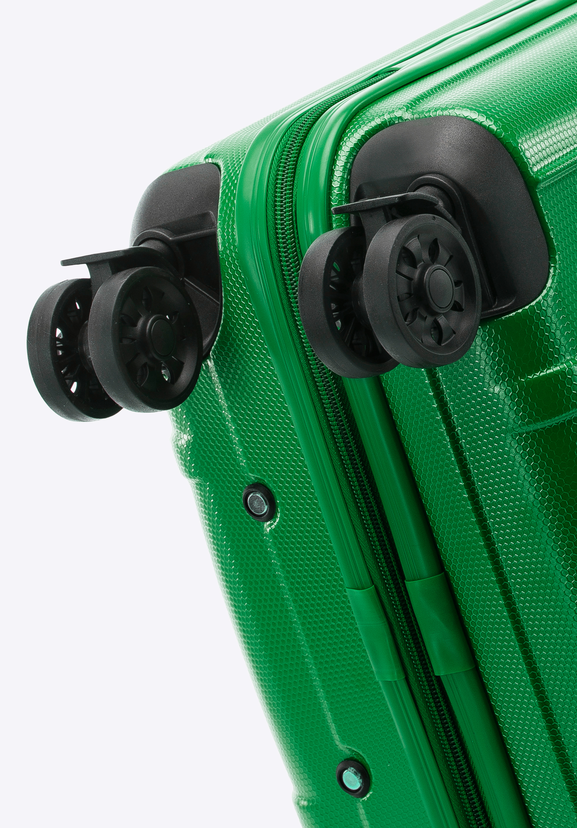 Walizka kabinowa z polikarbonu z pionowymi tłoczeniami