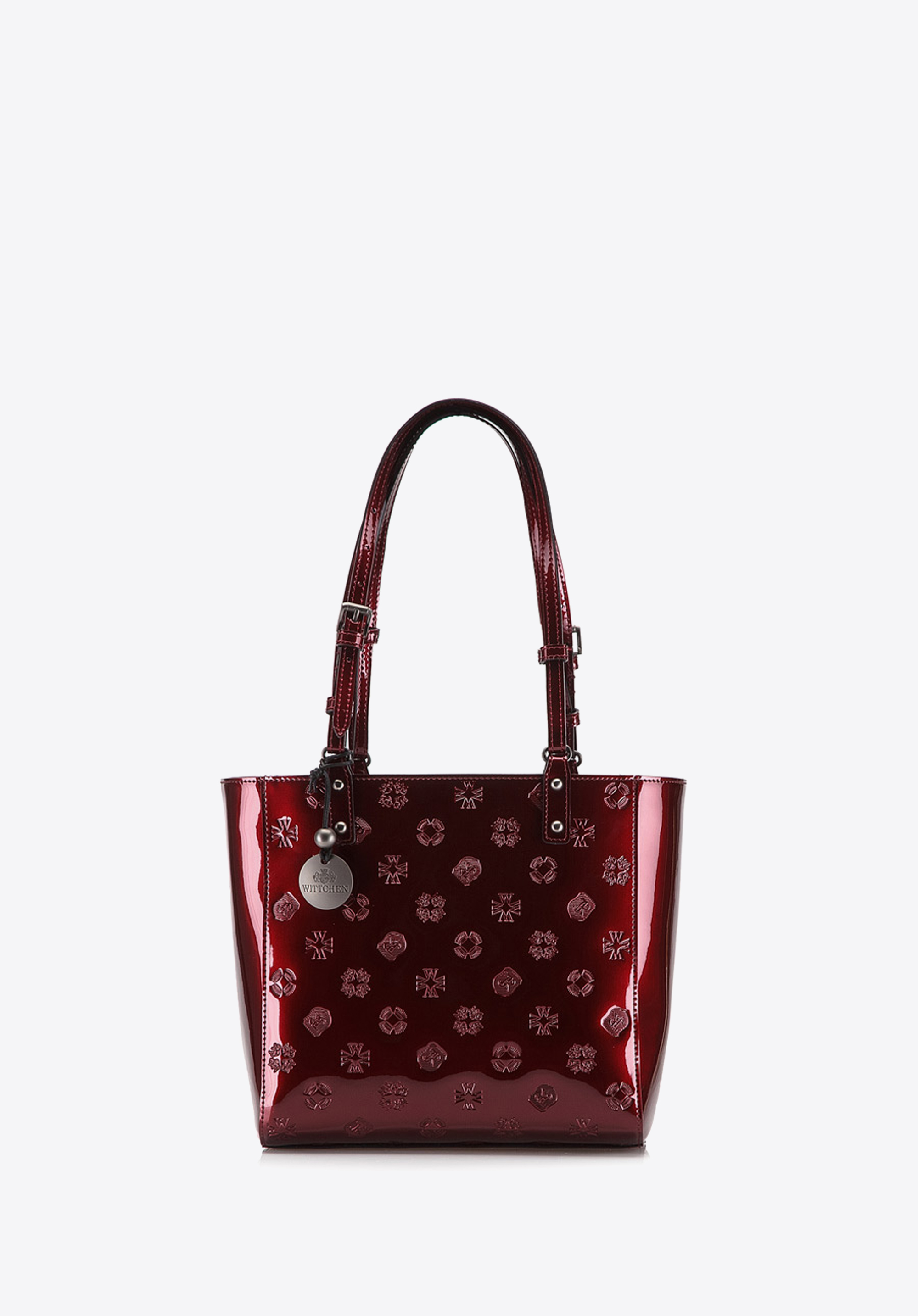 Kuferek skórzany lakierowany z monogramem