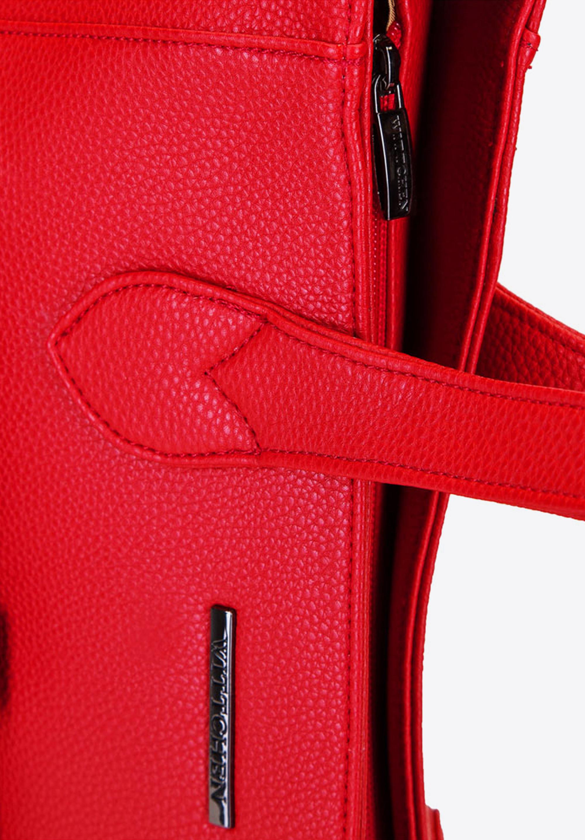 Torebka shopperka klasyczna z kieszenią z przodu