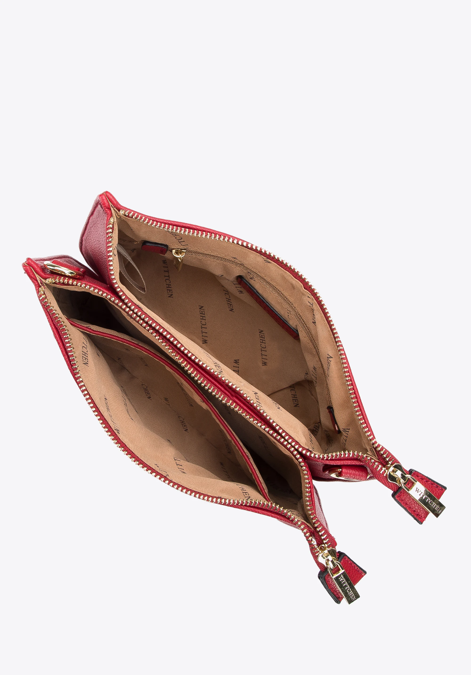 Damska listonoszka dwukomorowa z krytym suwakiem