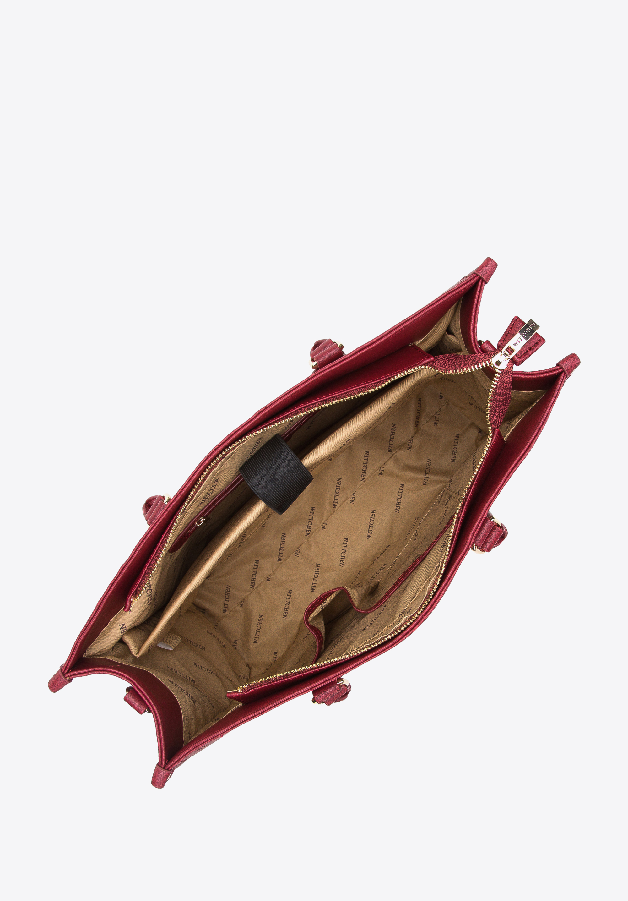 Torebka shopperka z ekoskóry tłoczona w monogram