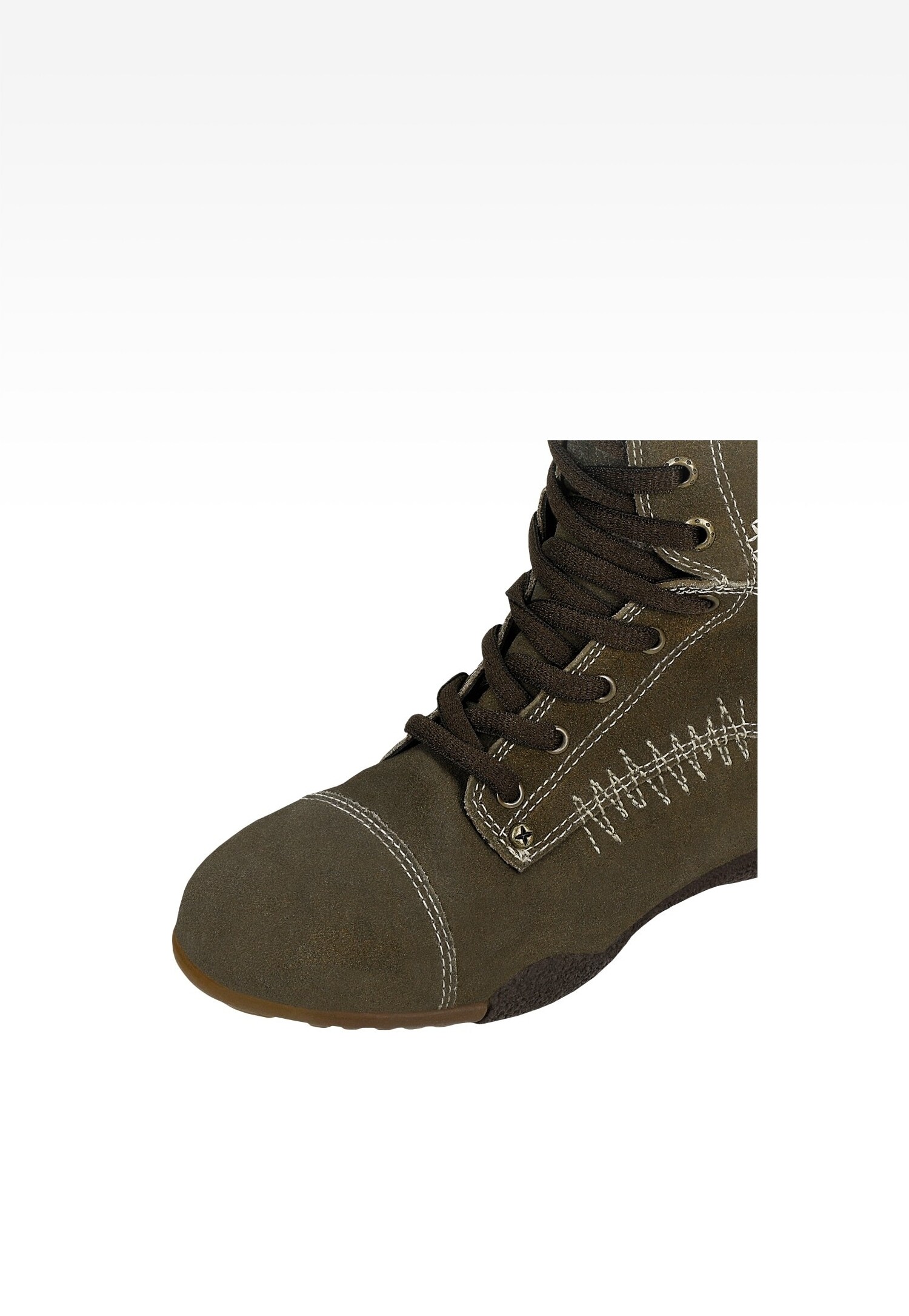 Zielone ocieplane kozaki BARTEK na brązowej podeszwie T-97317/5J5