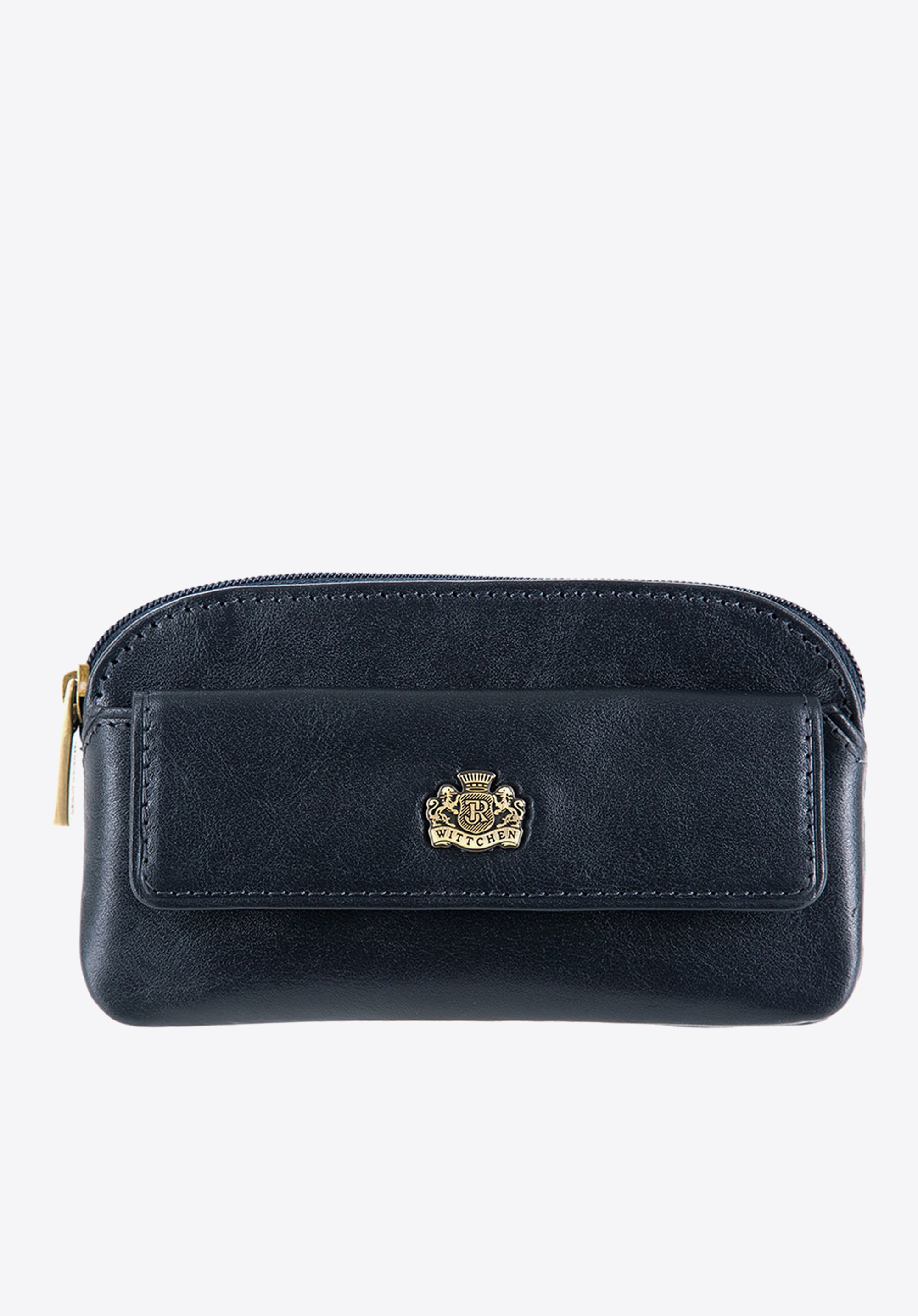 Etui na klucze skórzane z kieszenią