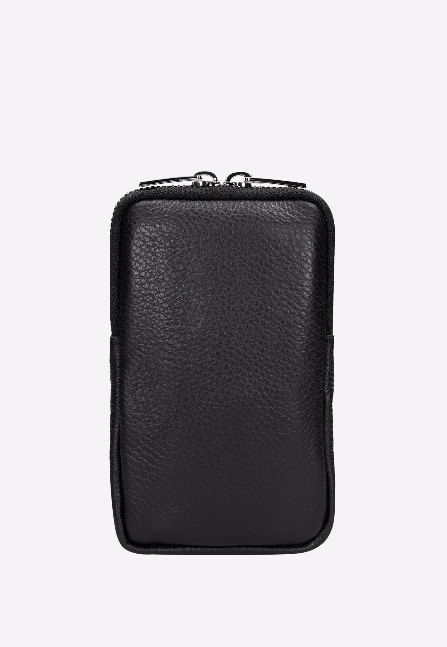 Czarna torebka skórzana na telefon