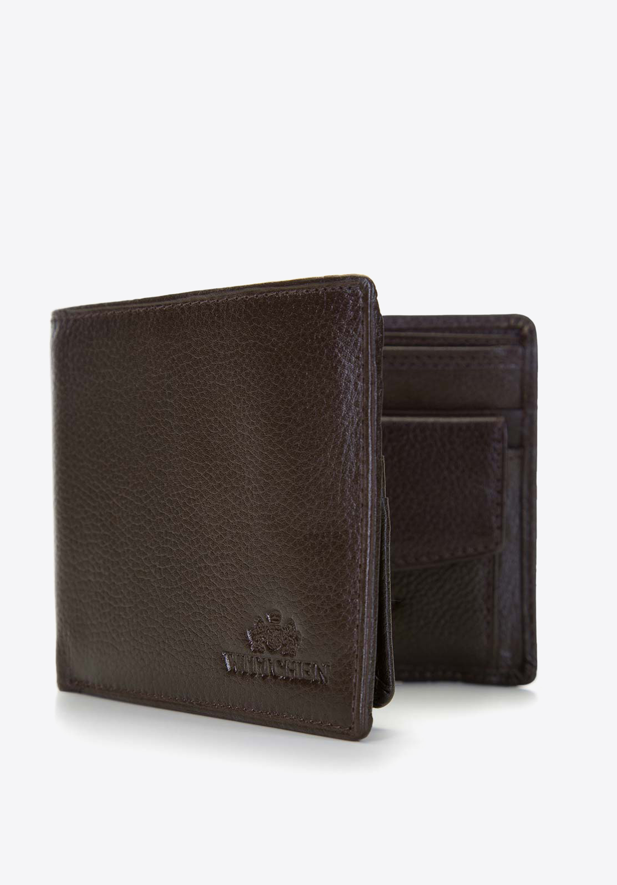 Męski portfel skórzany z wykładanym panelem