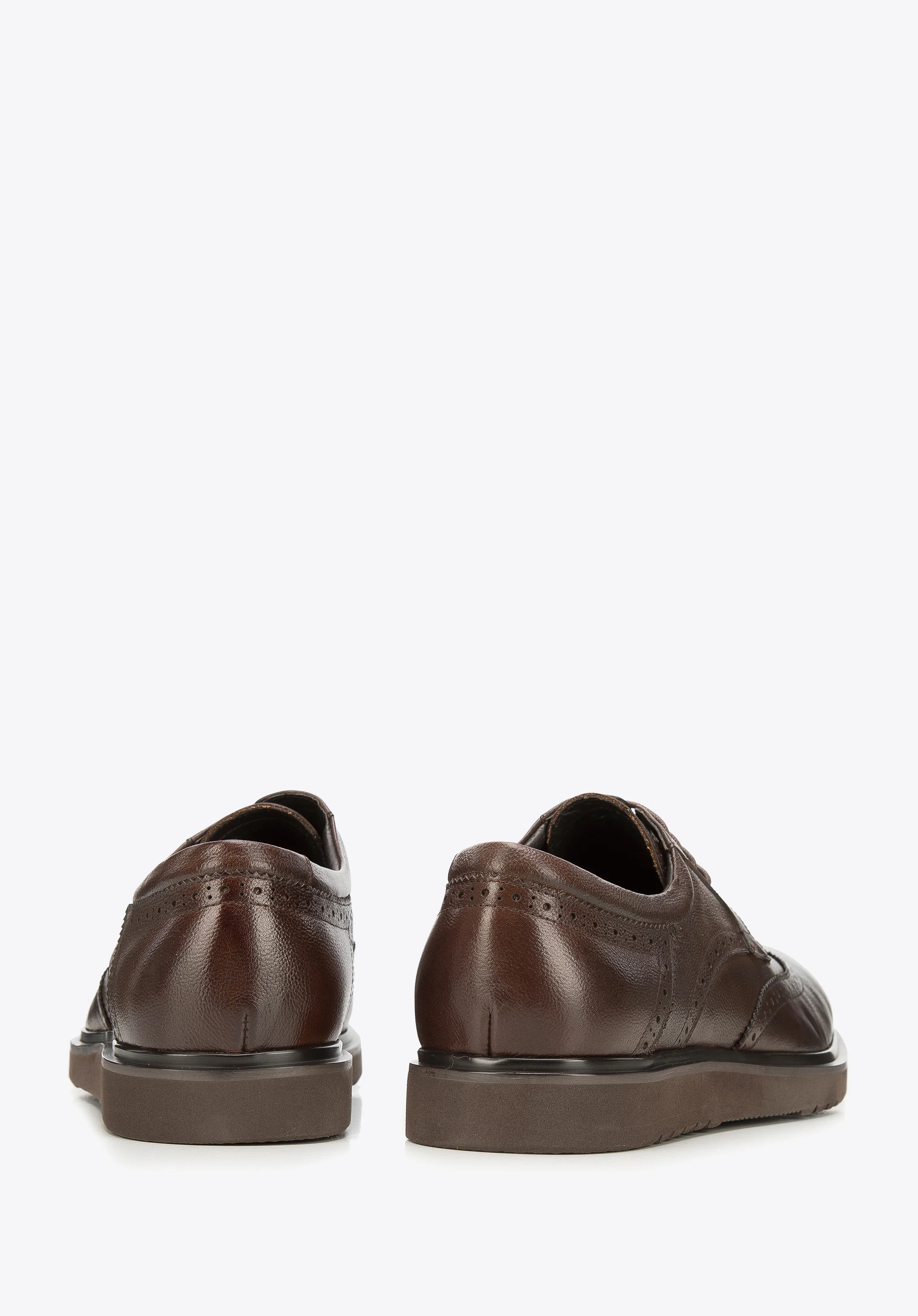 Męskie brogsy skórzane na nowoczesnej podeszwie