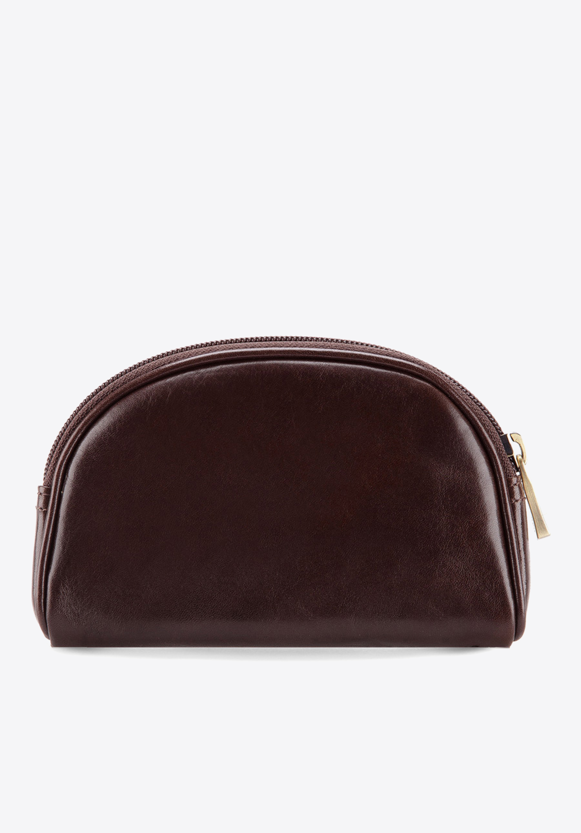 Kosmetyczka skórzana zaokrąglona