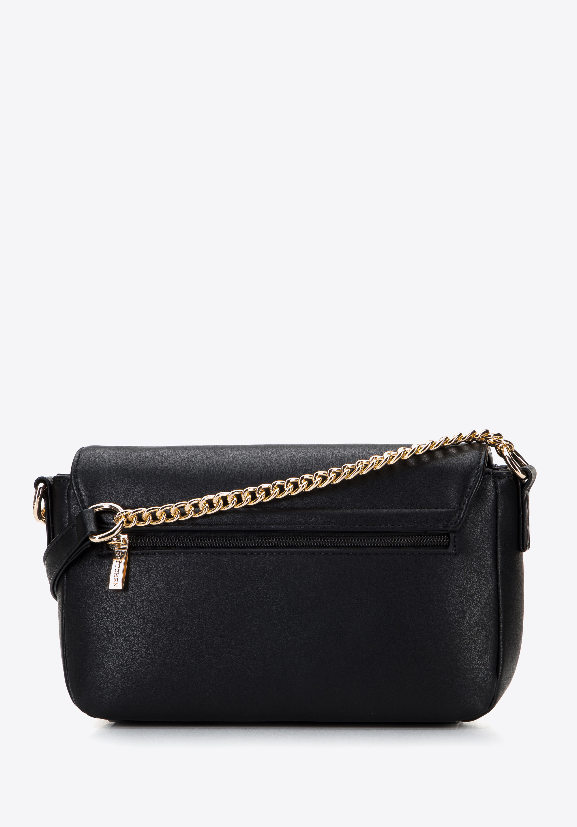 Damska listonoszka z ekoskóry z okrągłą klamrą