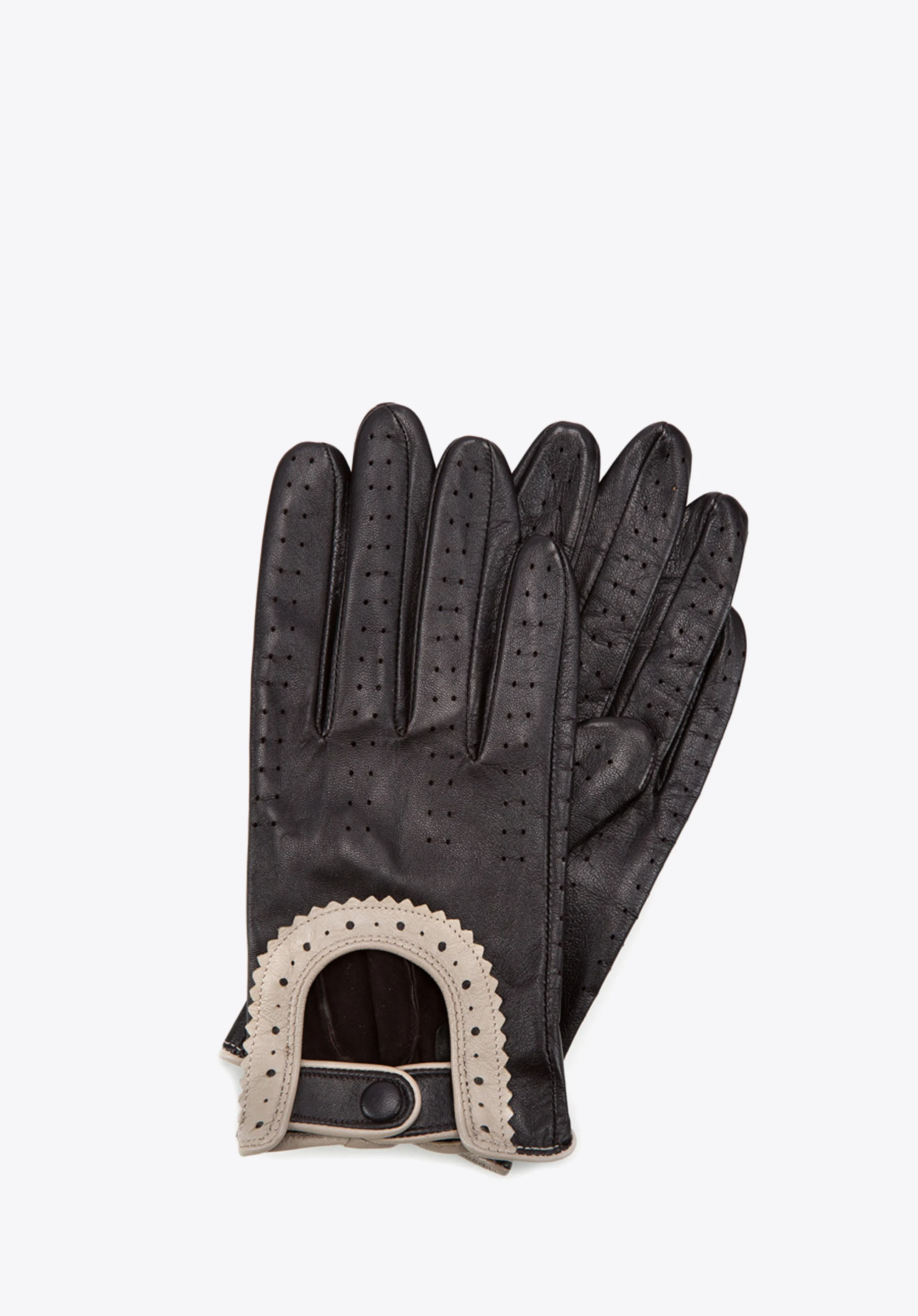 Damskie rękawiczki skórzane samochodowe