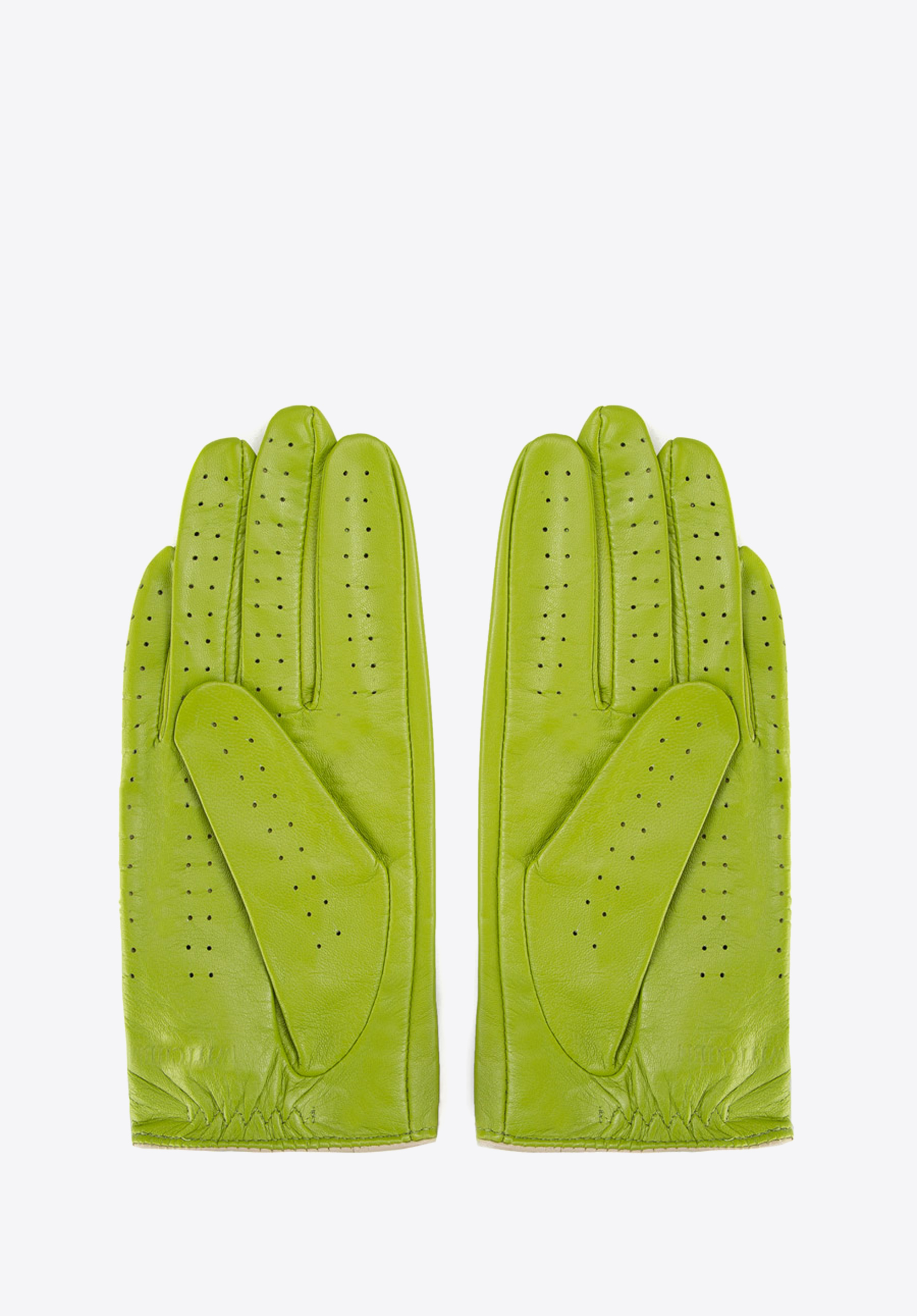 Damskie rękawiczki skórzane samochodowe