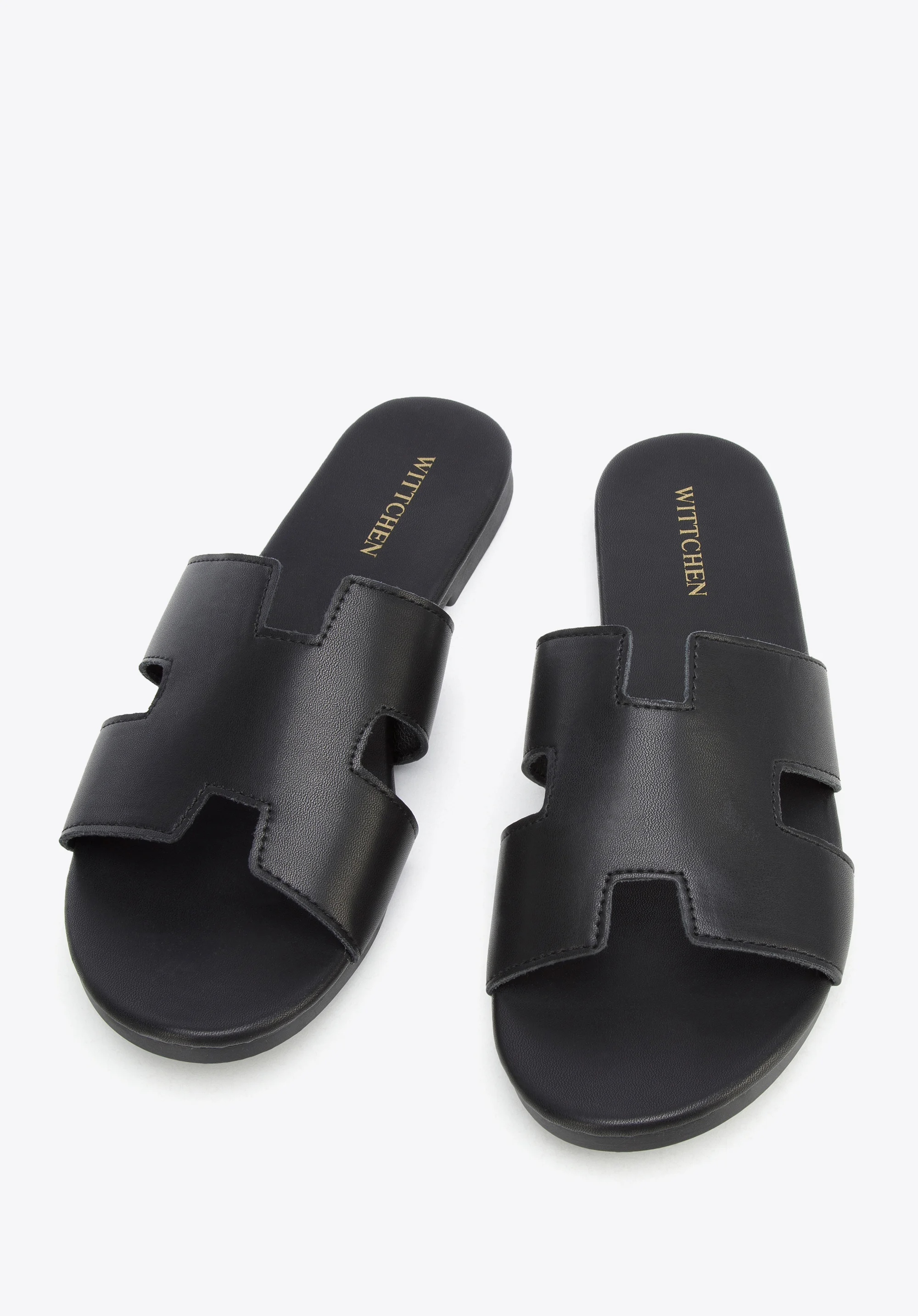 Damskie klapki z przodem w literę H