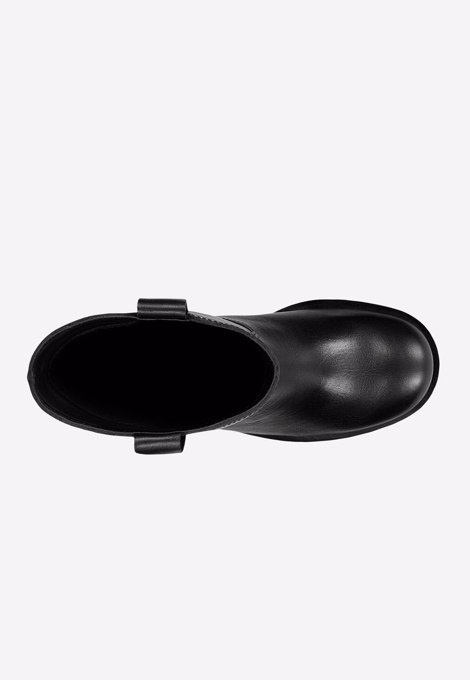 Czarne wsuwane botki na obcasie