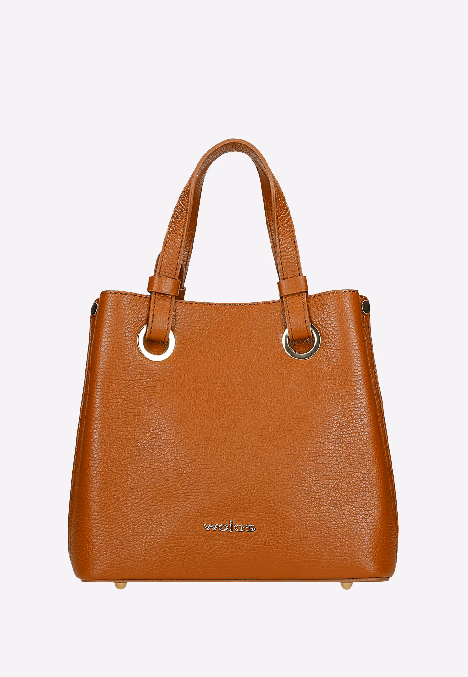 Ciemnobeżowa torebka damska ze skóry licowej