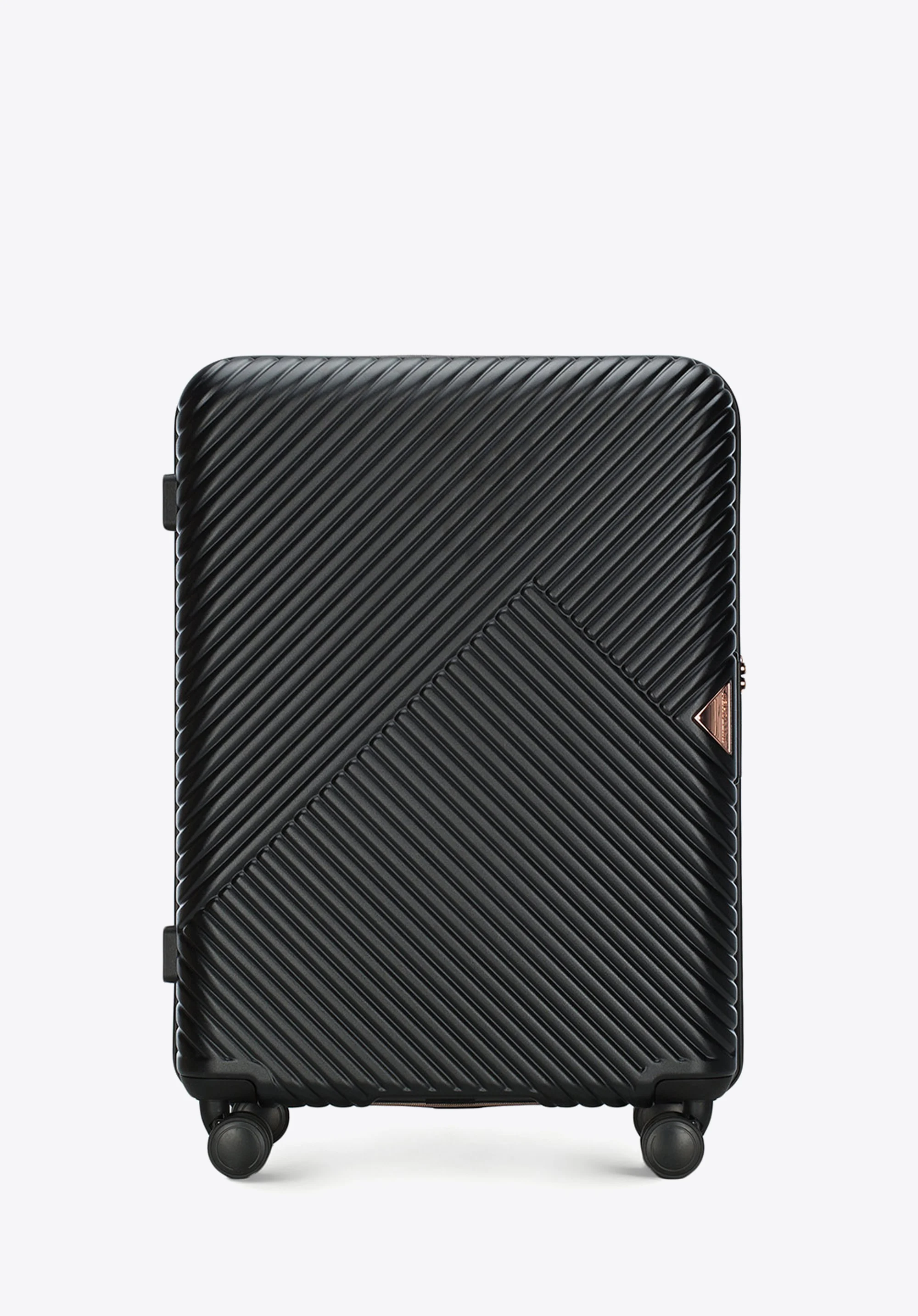 Walizka kabinowa z polikarbonu w paseczki