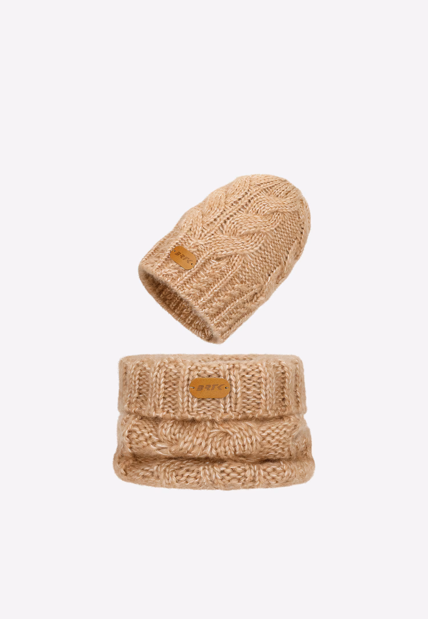 Zimowy zestaw BARTEK z wełny merino 85604-80, czapka + komin