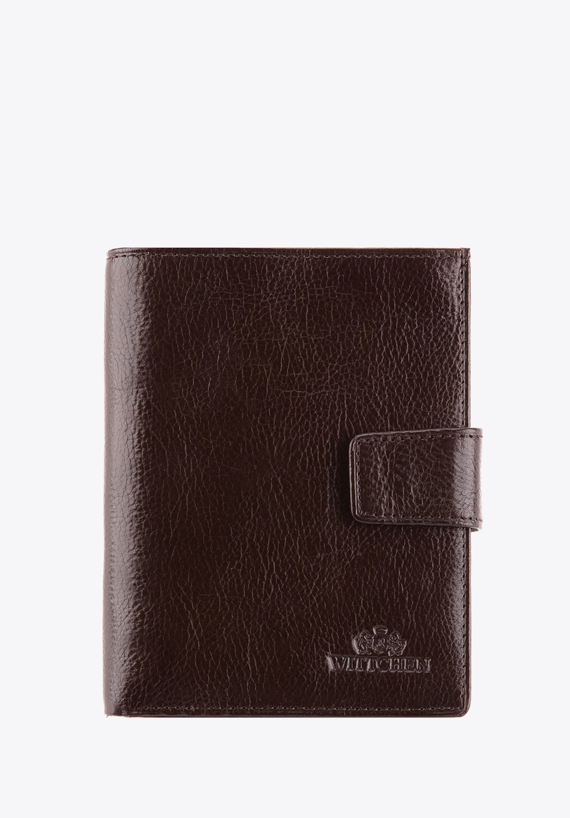 Damski portfel skórzany z przezroczystą kieszenią