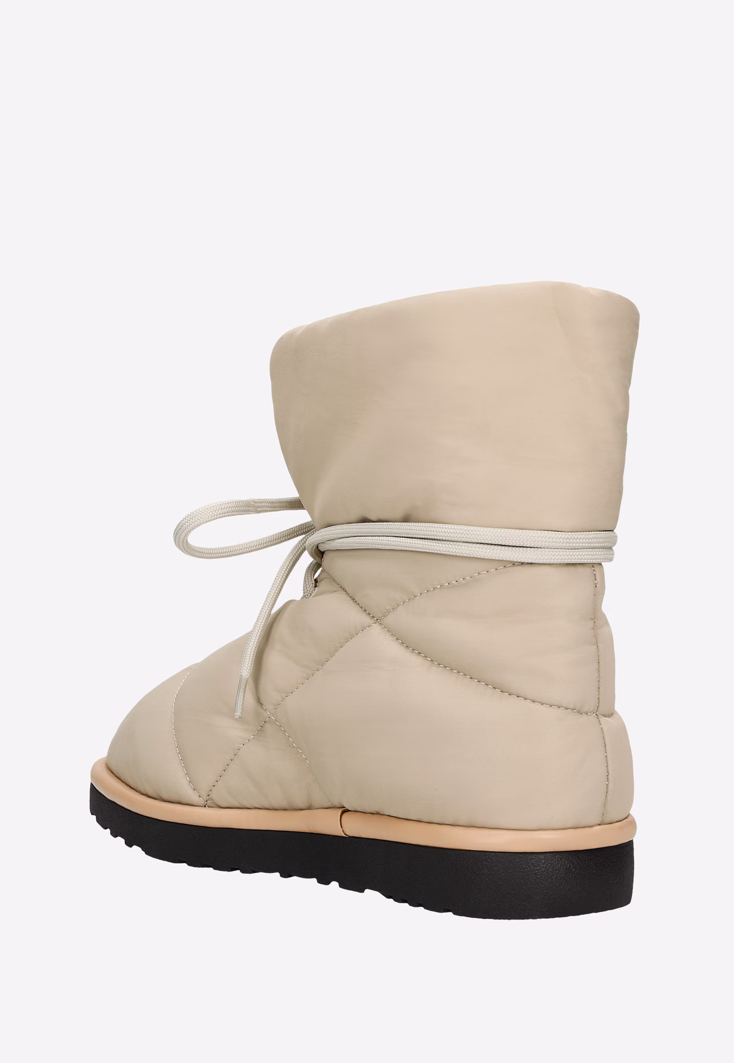 Beżowe pikowane śniegowce RELAKS