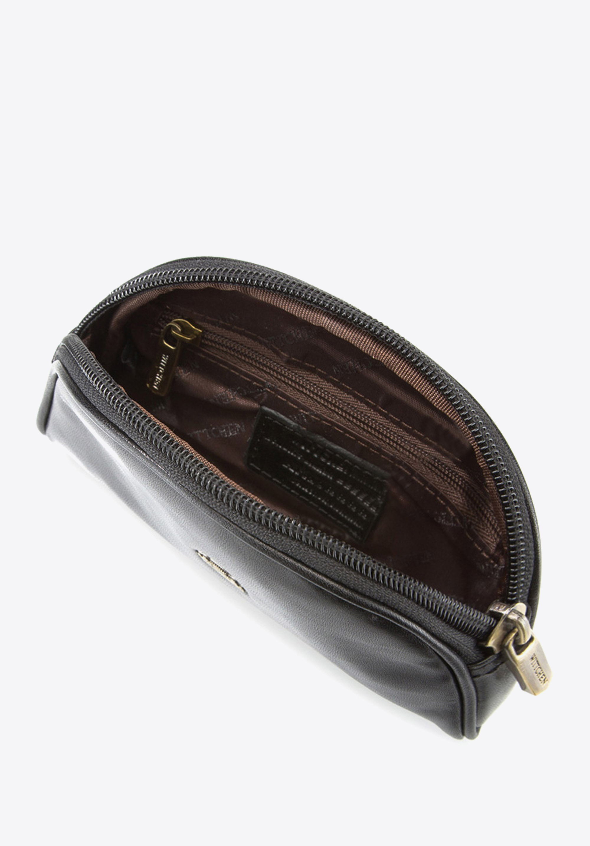 Kosmetyczka skórzana zaokrąglona