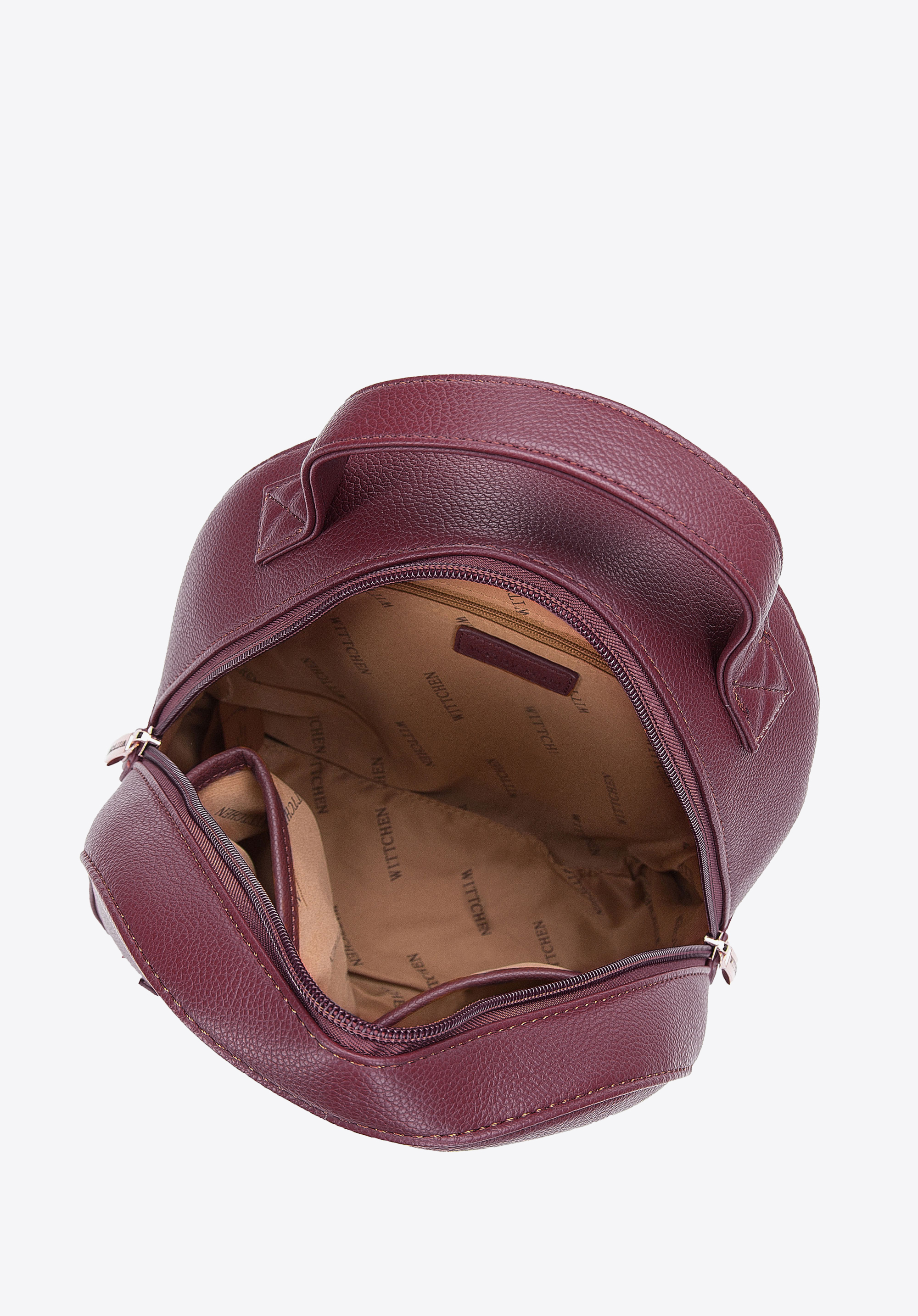 Damski plecak z ekoskóry zaokrąglony mały