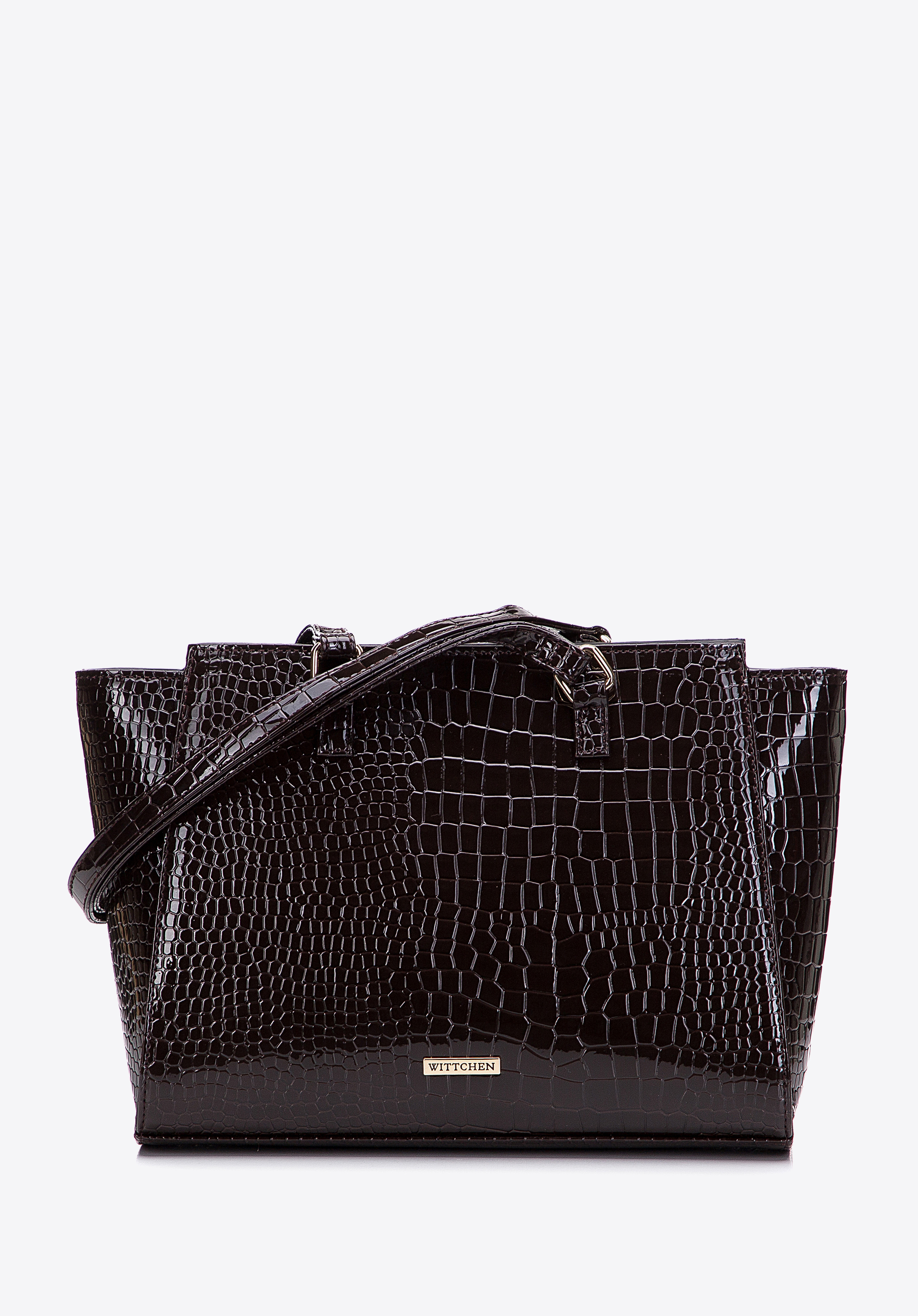 Torebka shopperka z ekoskóry o egzotycznej fakturze