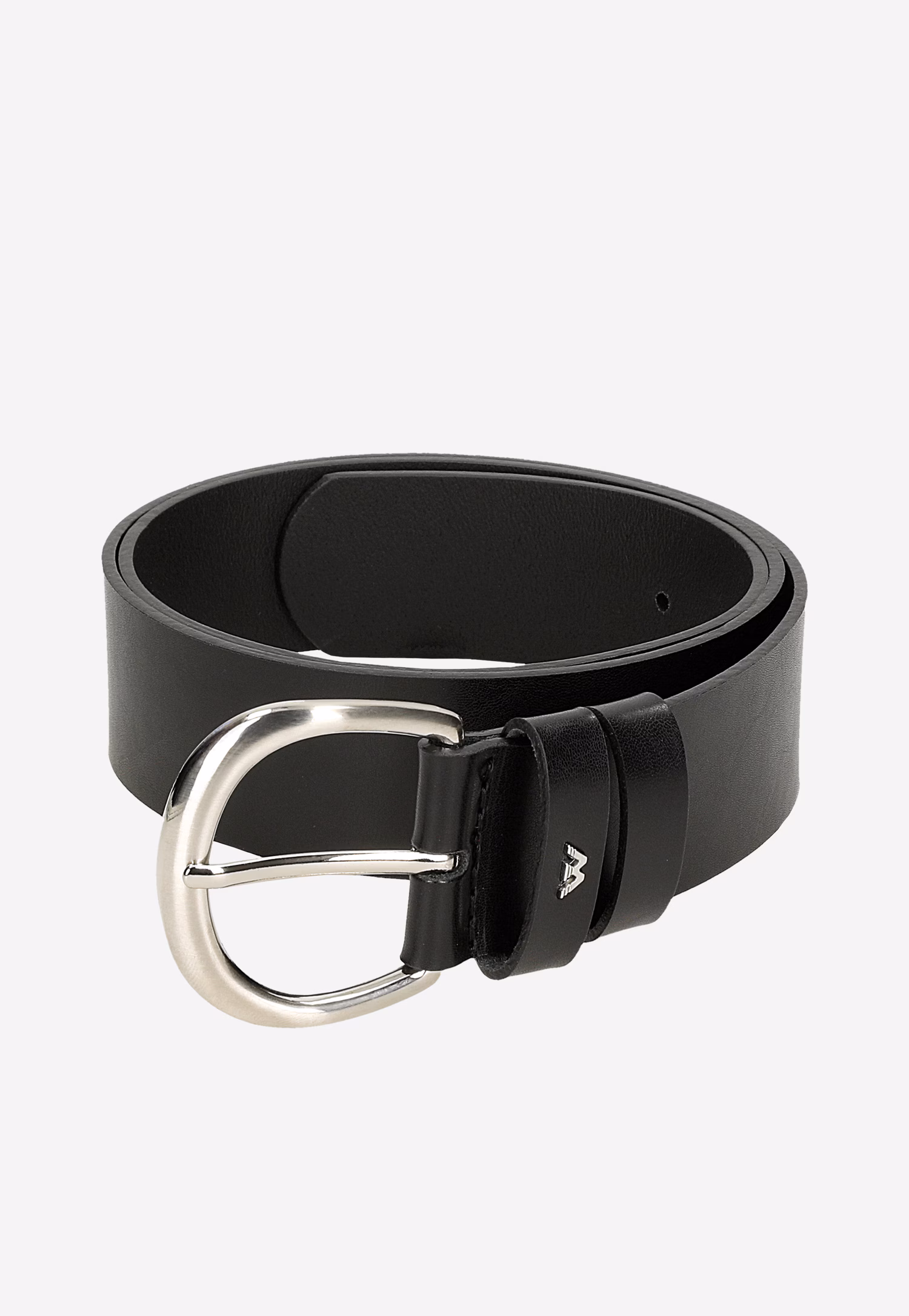 Brązowy pasek ze złotą klamrą