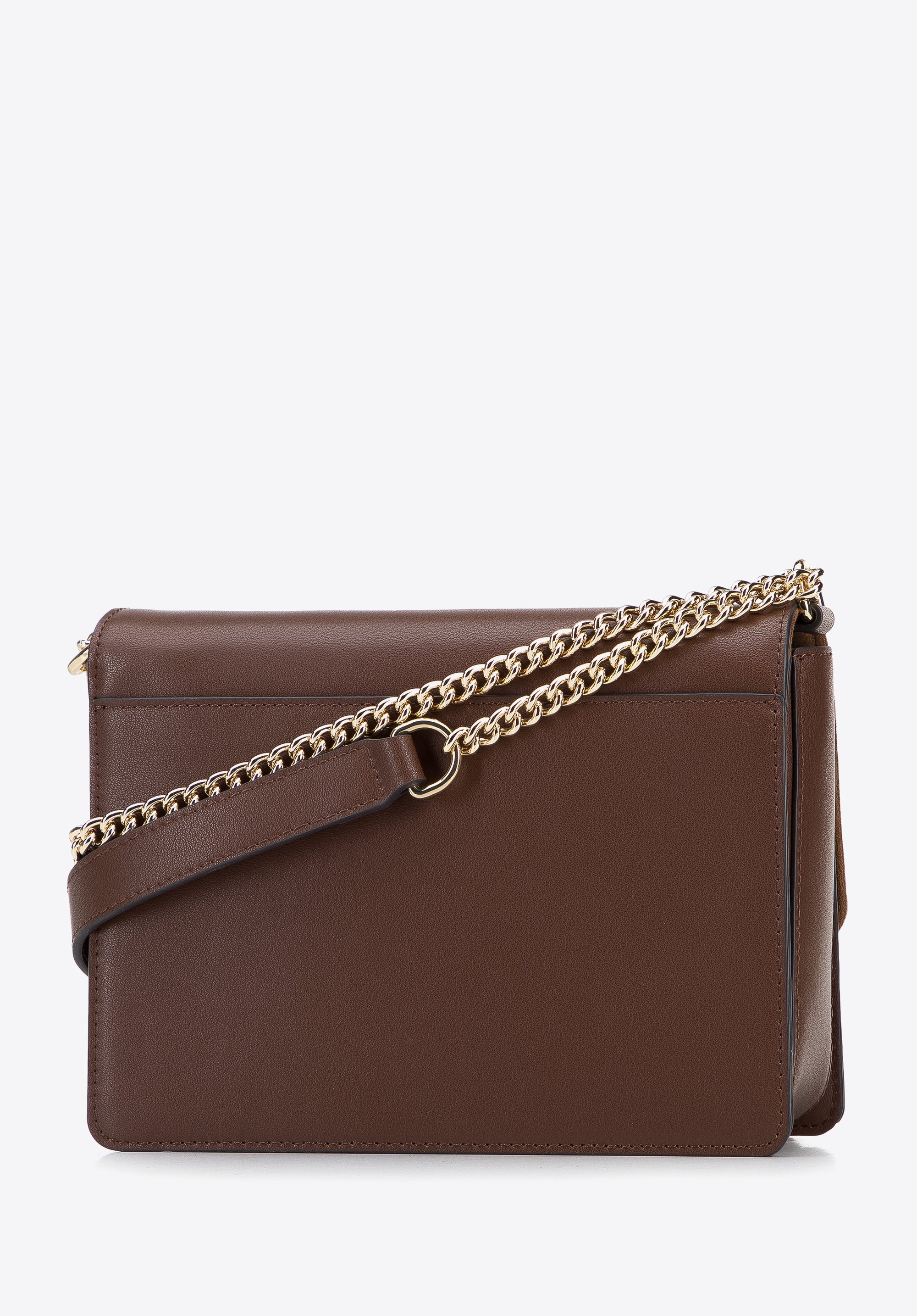 Damska listonoszka skórzana z frędzlami