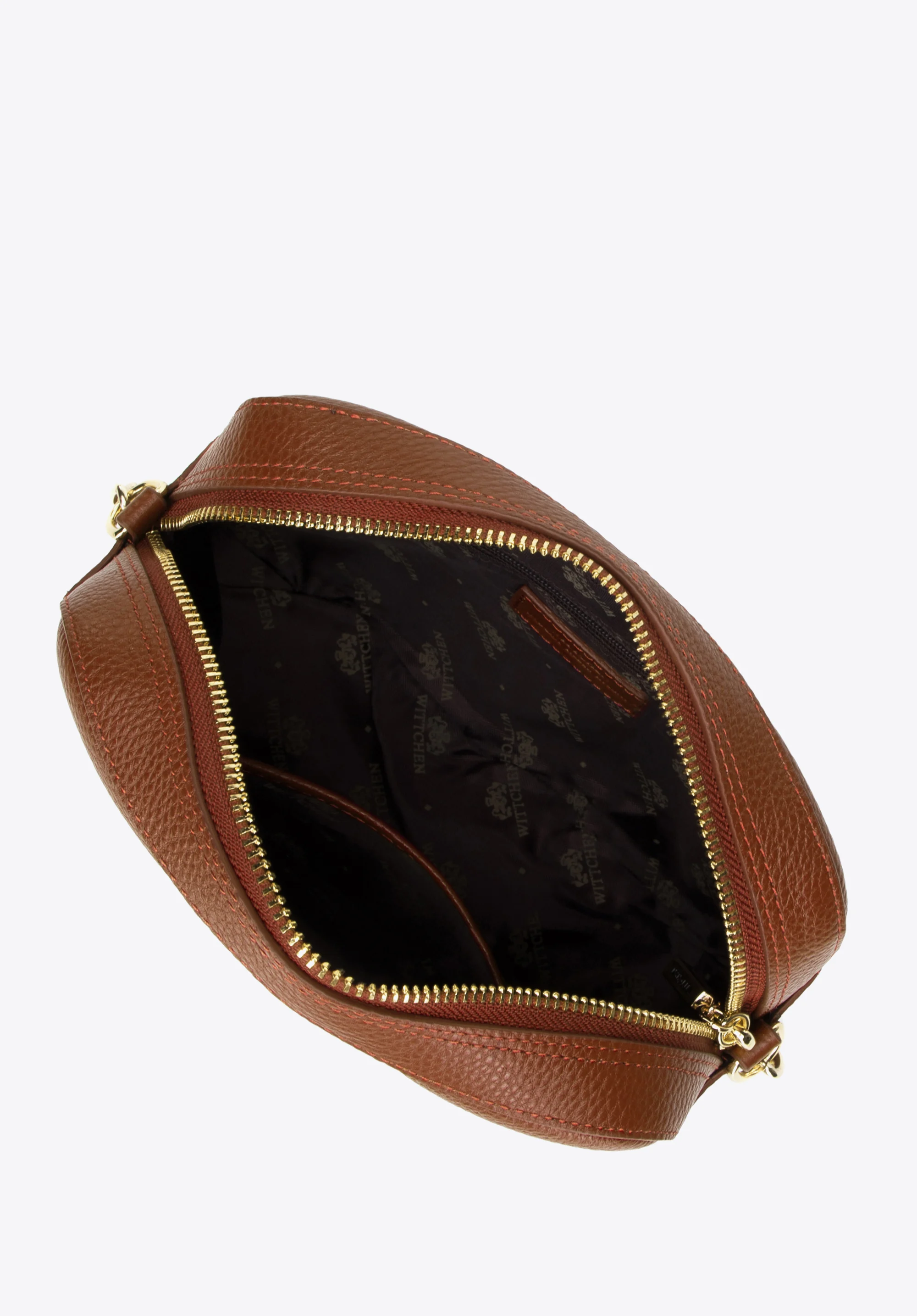 Damska listonoszka skórzana pudełkowa na łańcuszku